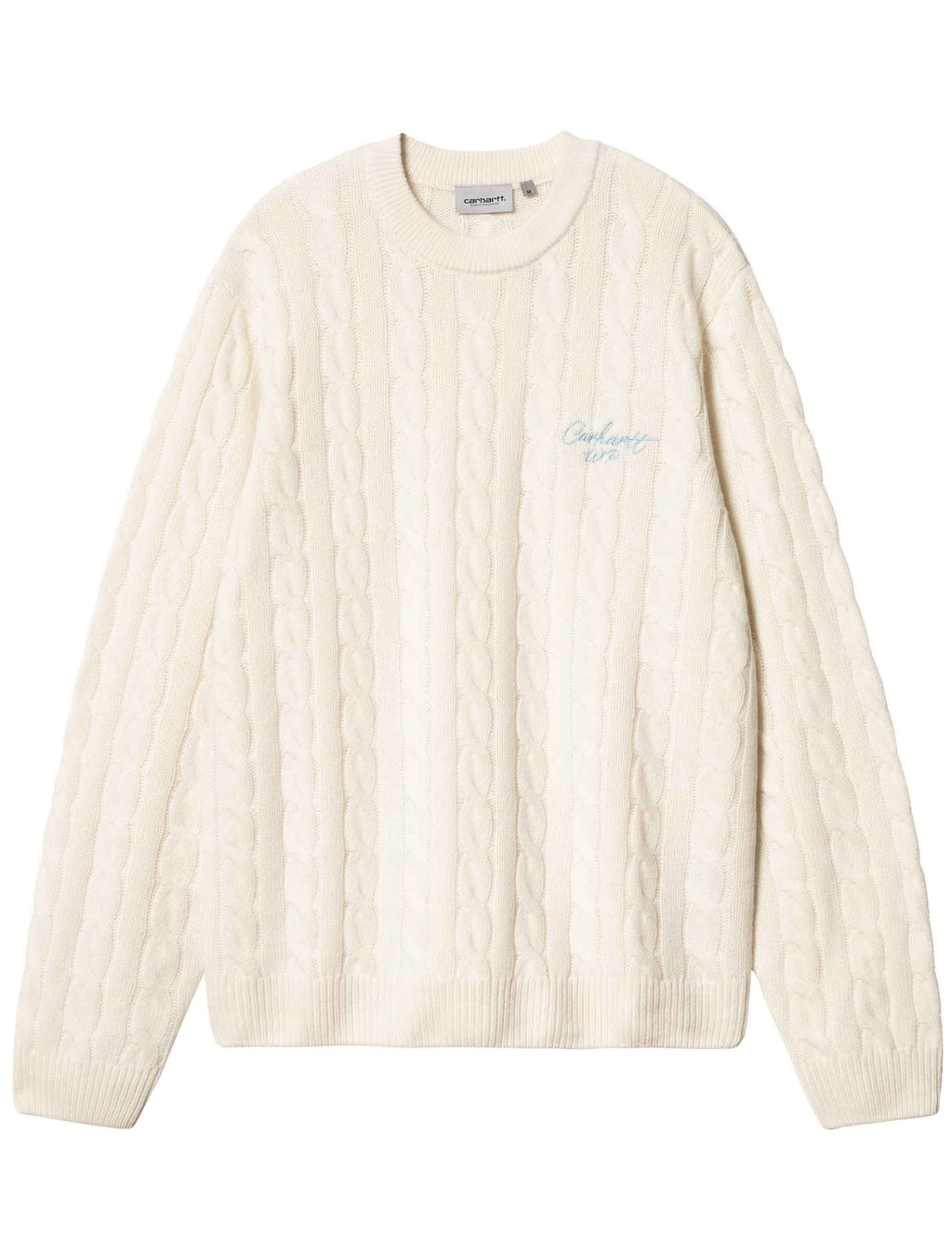 Signature Knit Crew Sweater - Natural/Dusty Ice