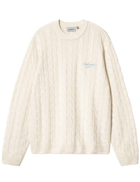 Signature Knit Crew Sweater - Natural/Dusty Ice