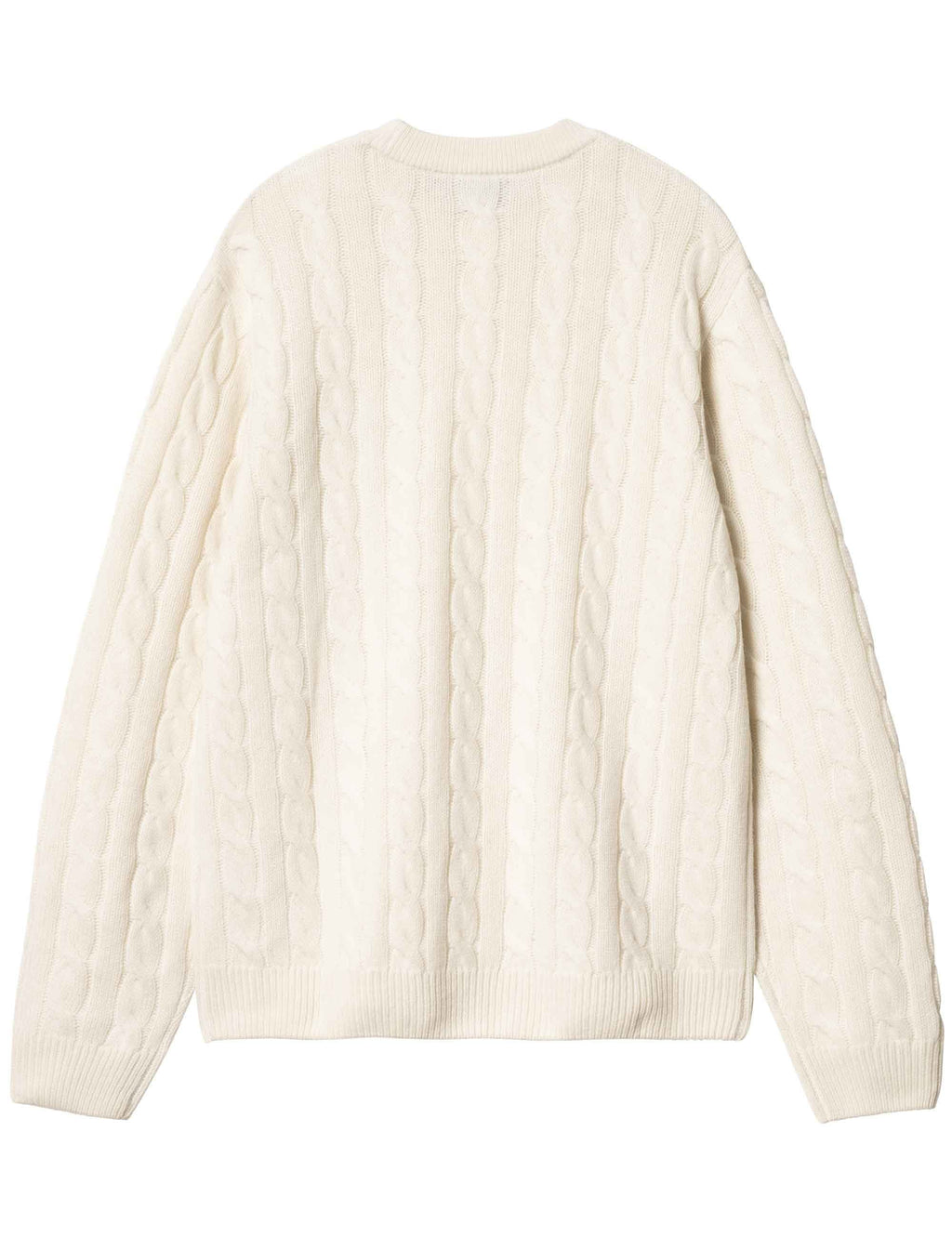 Signature Knit Crew Sweater - Natural/Dusty Ice