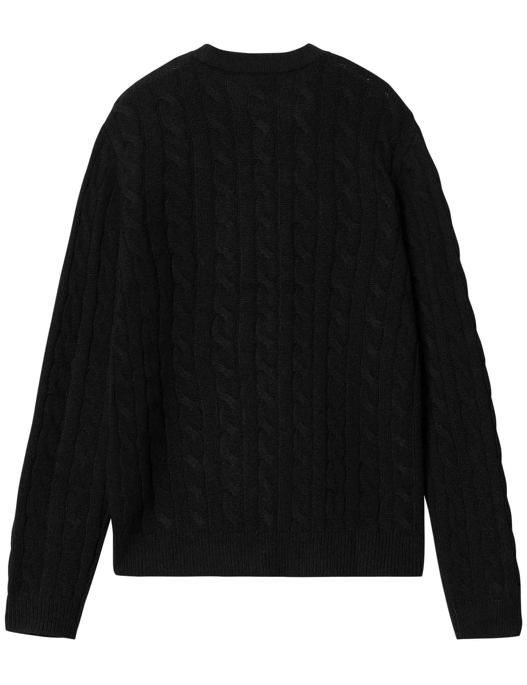 Signature Knit Crew Sweater - Black/Wax