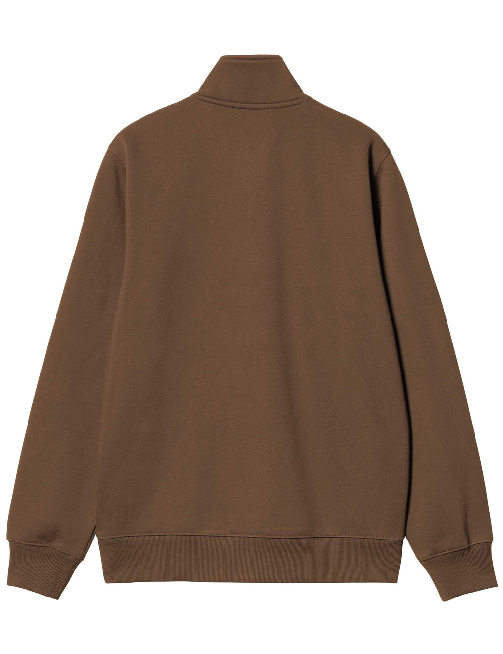 Chase Zip Neck Sweat - Chocolate/Gold