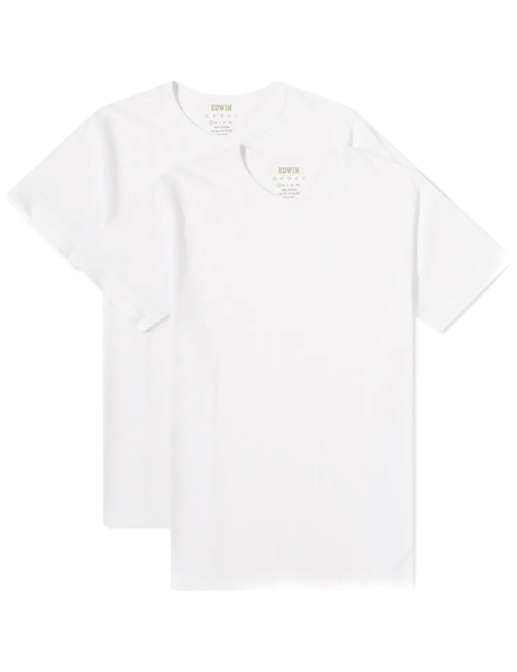 White double pack T-shirt pair, small chest logo print
