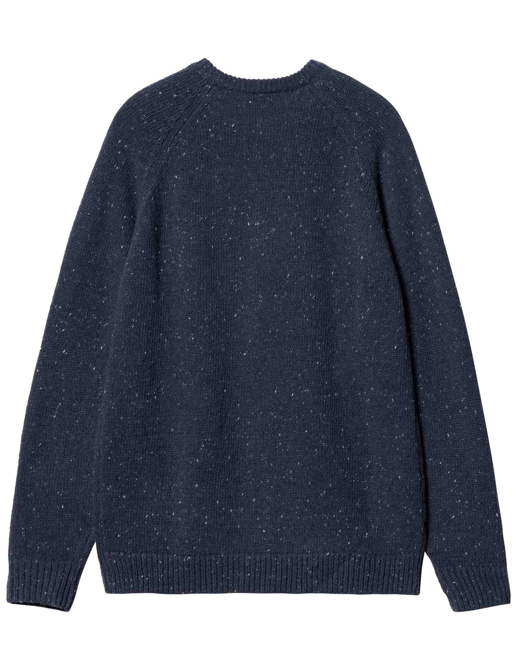 Anglistic Knit Crew Sweater - Speckled Air Force Blue