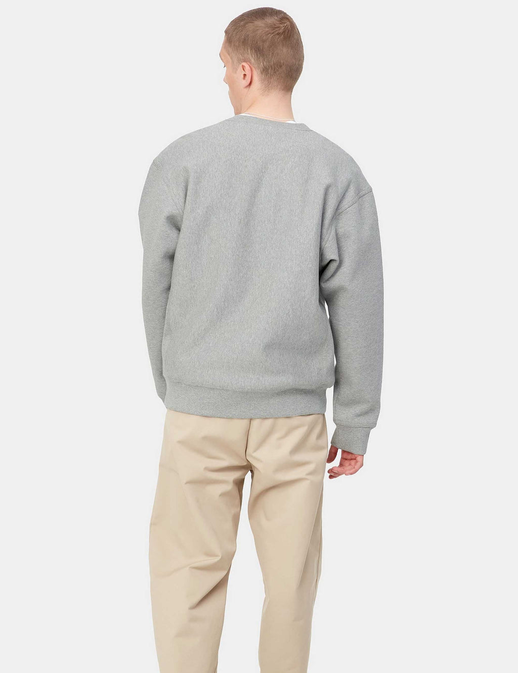 American Script Crew Sweat - Grey Heather