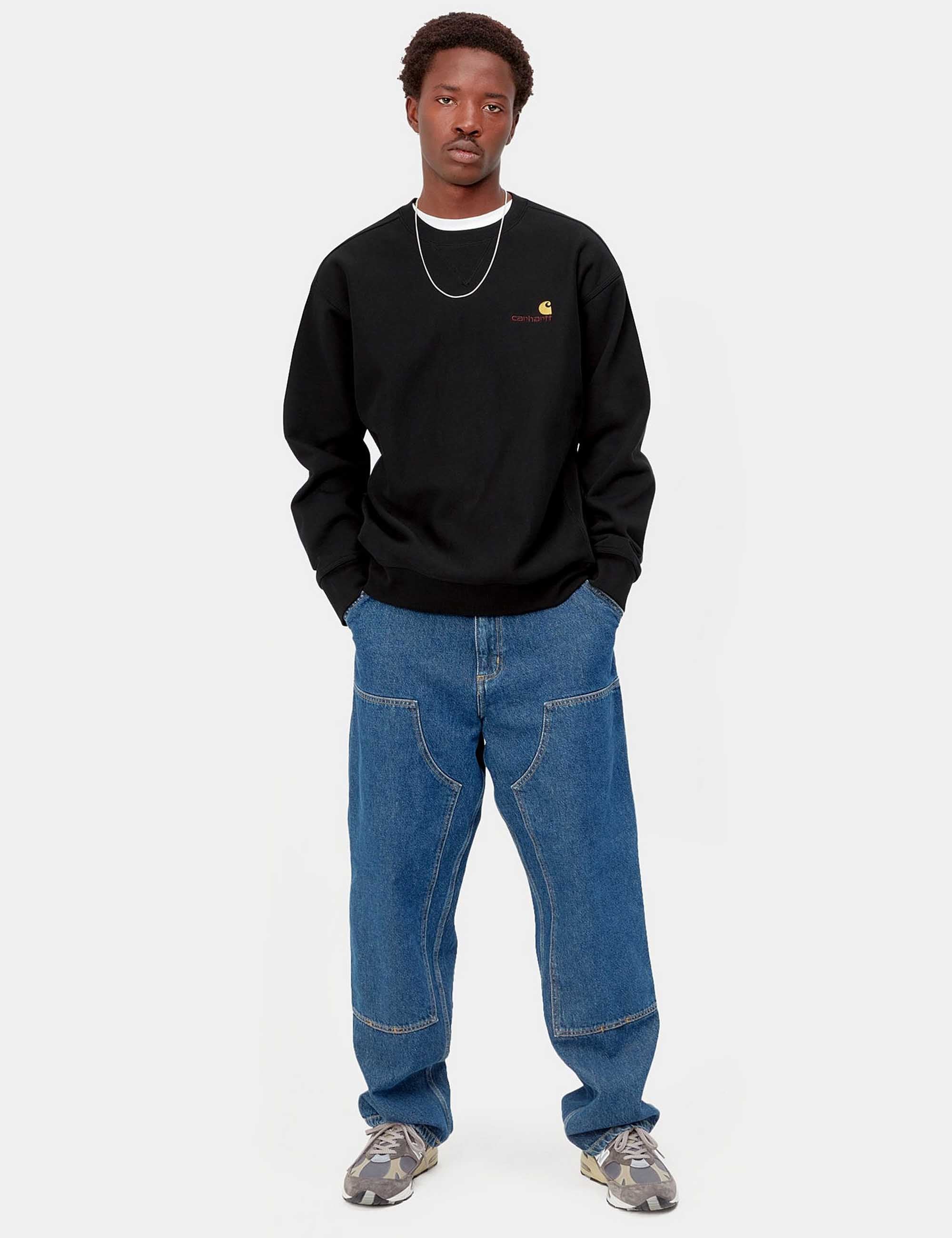 Carhartt WIP American Script Crew Sweat - Black