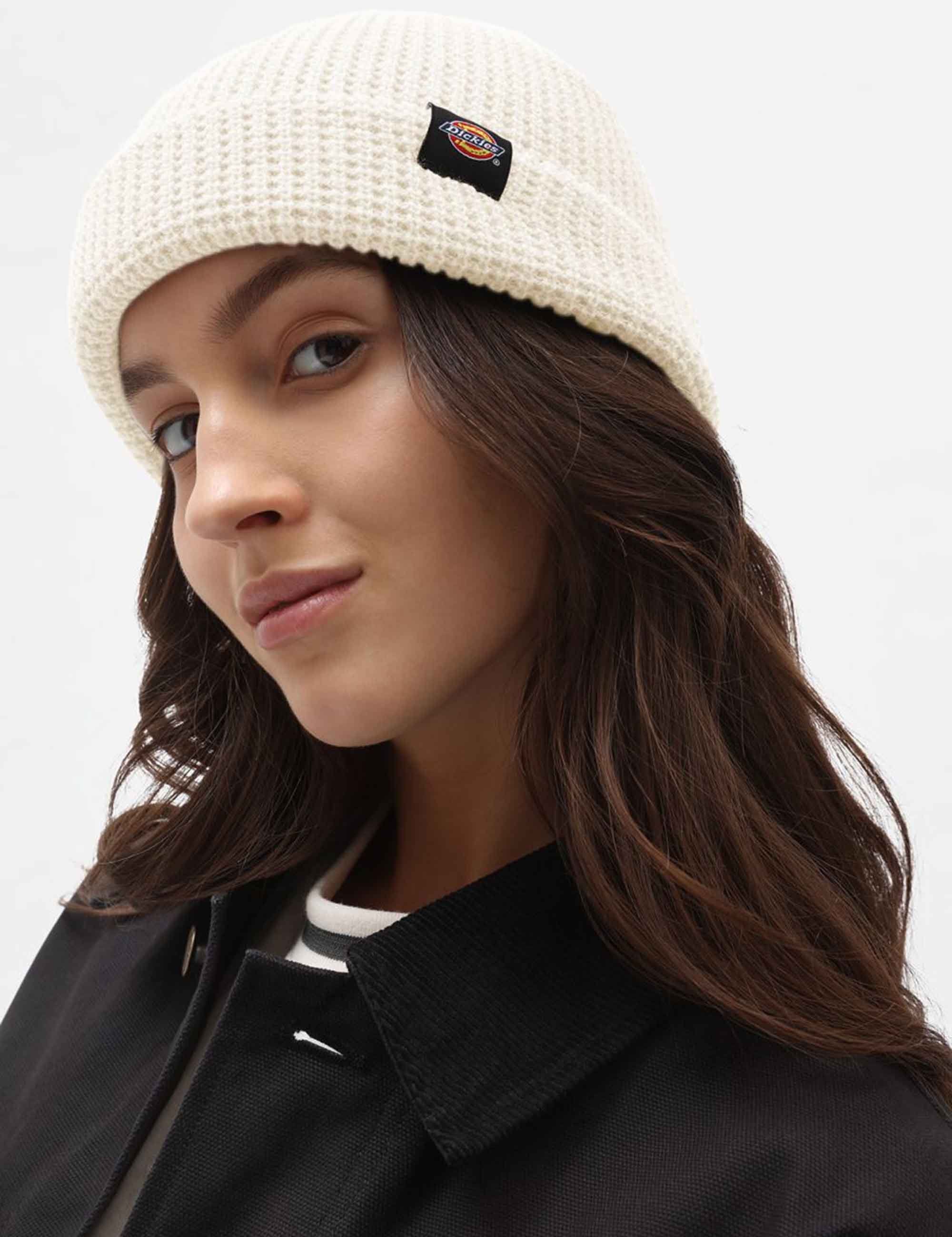 Woodworth Waffle Beanie Hat - Ecru