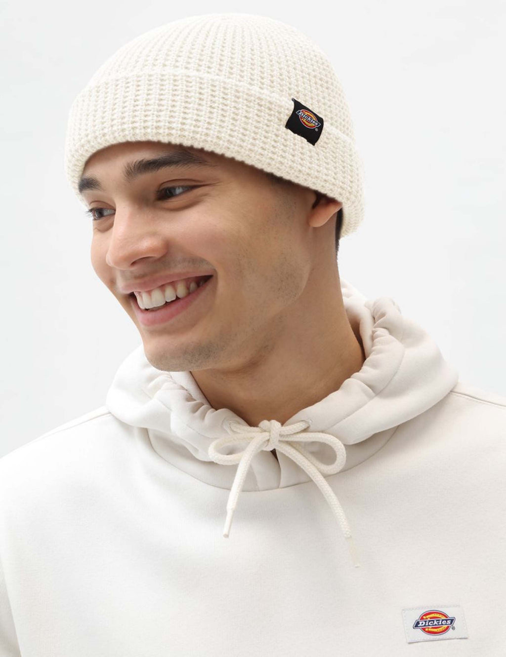 Woodworth Waffle Beanie Hat - Ecru