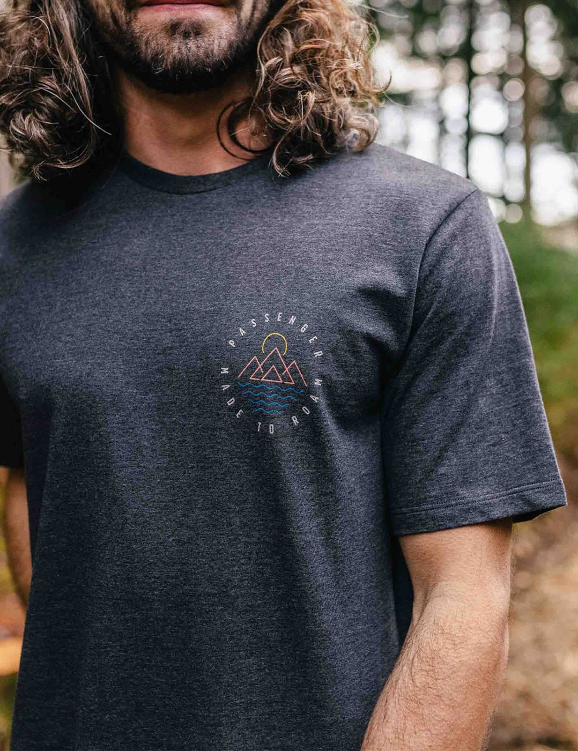 Passenger Escapism Recycled Cotton T-Shirt - Charcoal Marl