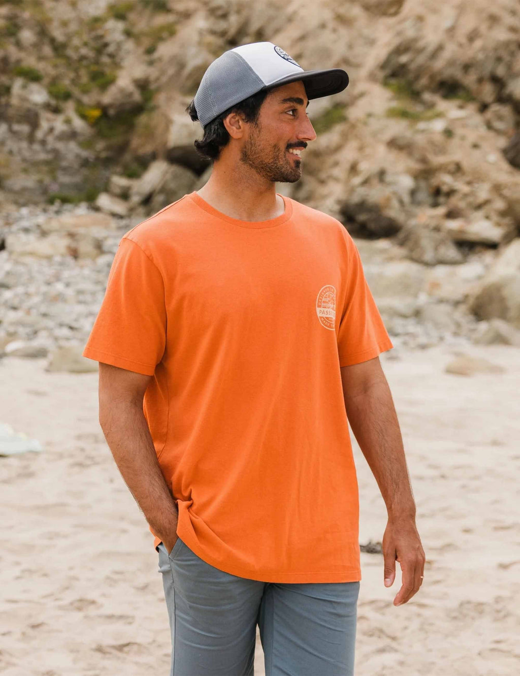 Odyssey Recycled Cotton T-Shirt - Burnt Orange