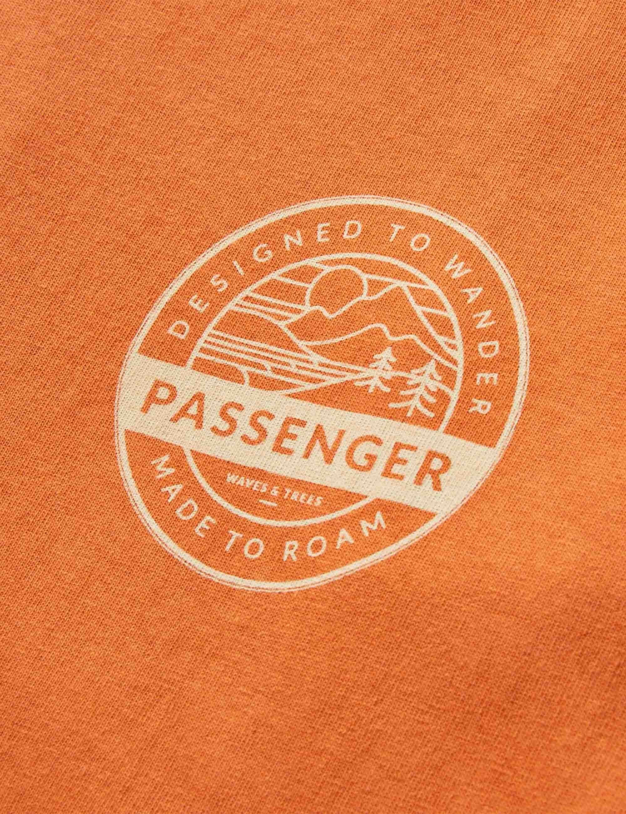 Passenger Odyssey Recycled Cotton T-Shirt - Burnt Orange