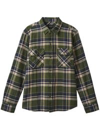 Bowery Flannel Shirt - Cypress Green/Washed Navy