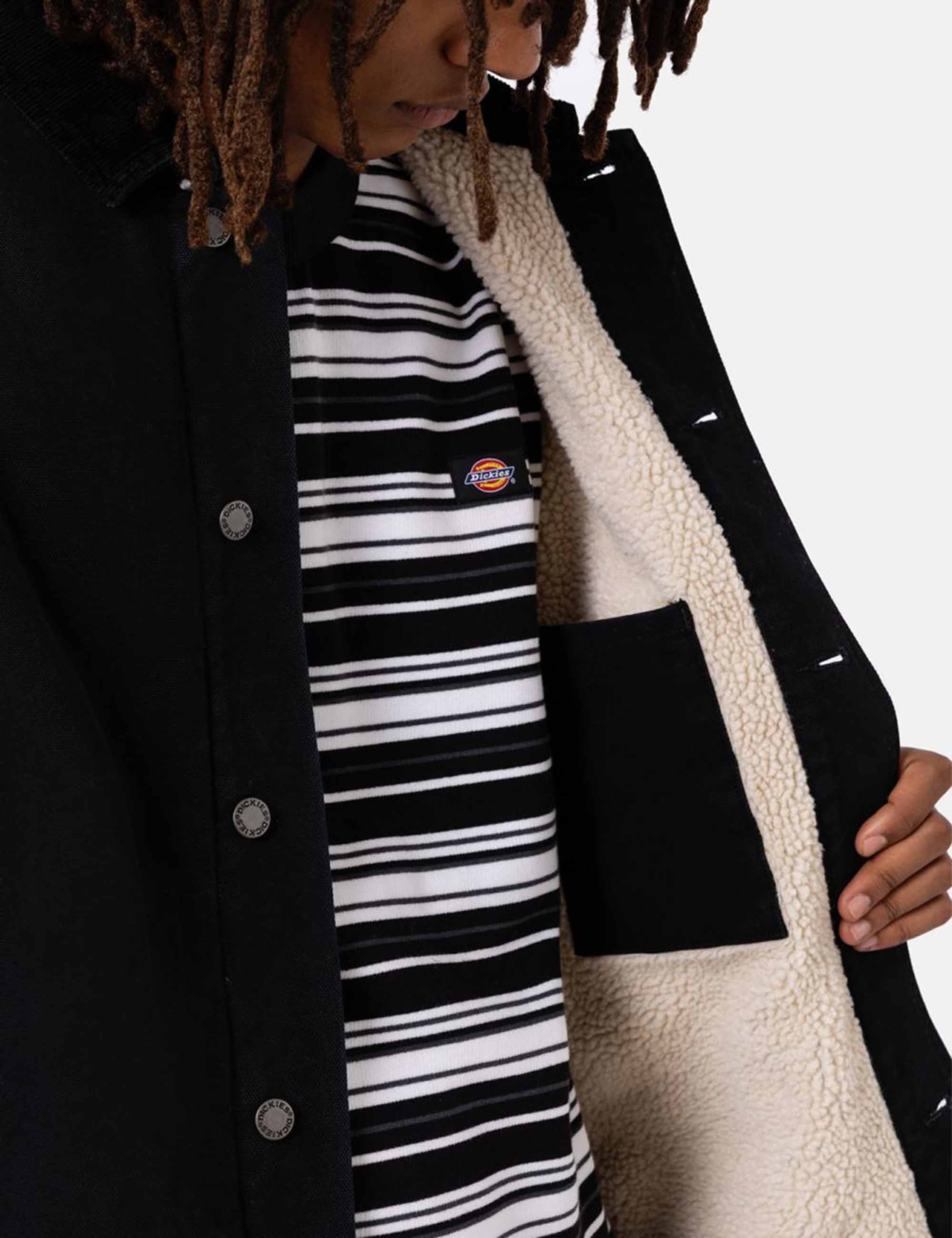 Chore Fleece Lined Chore Coat - Black