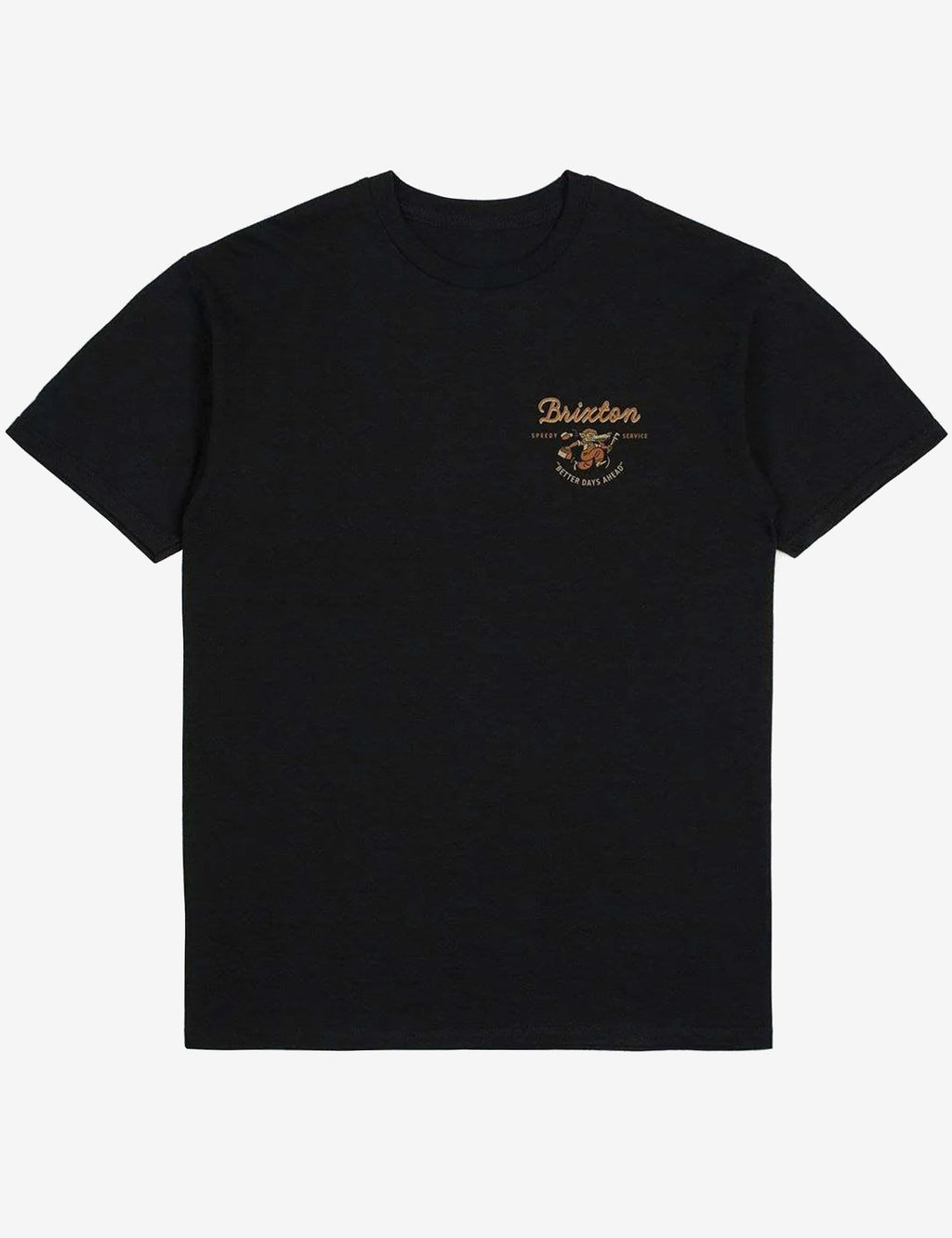 Black Better Days T-shirt with small chest logo graphic