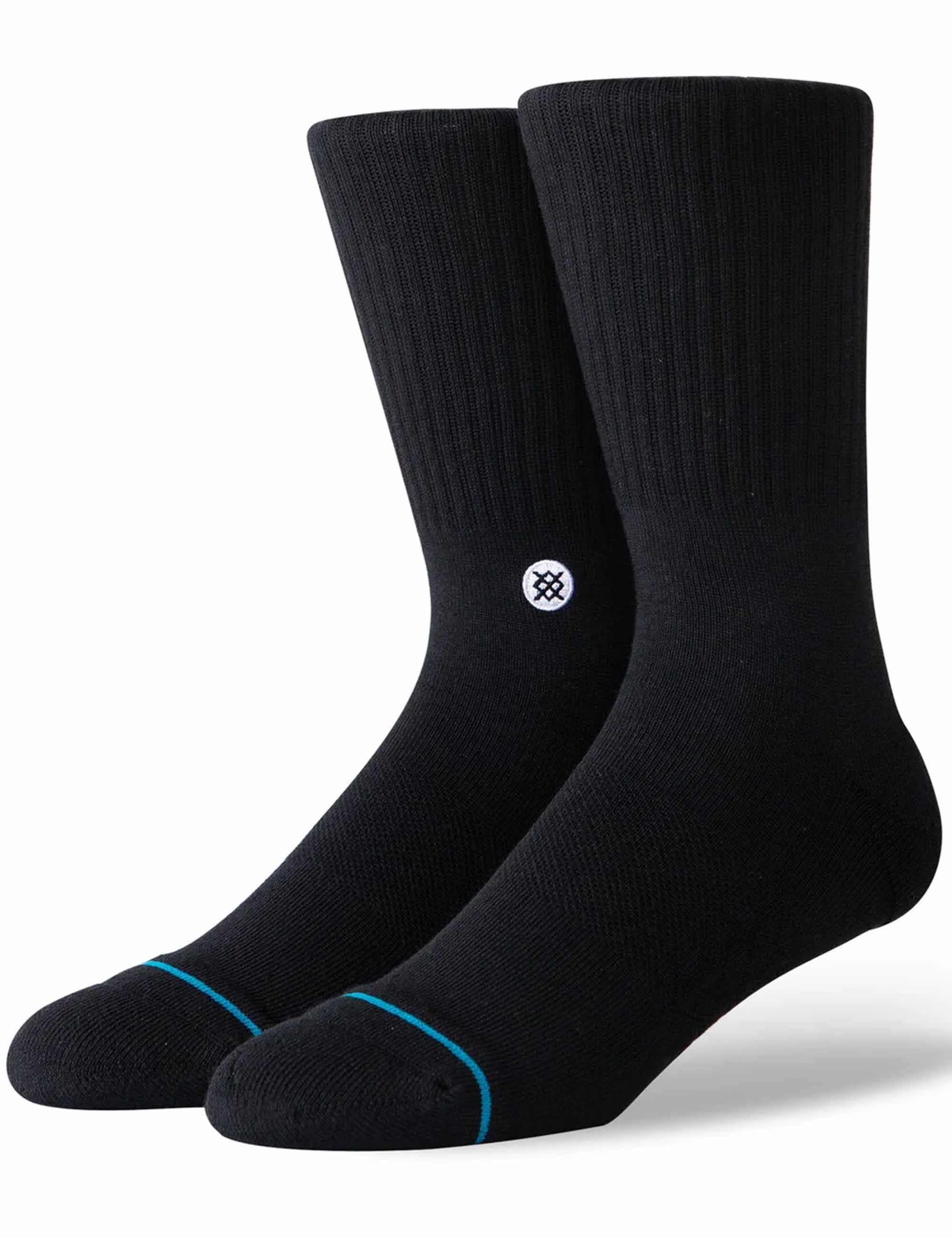 Icon Crew Socks - Black/White