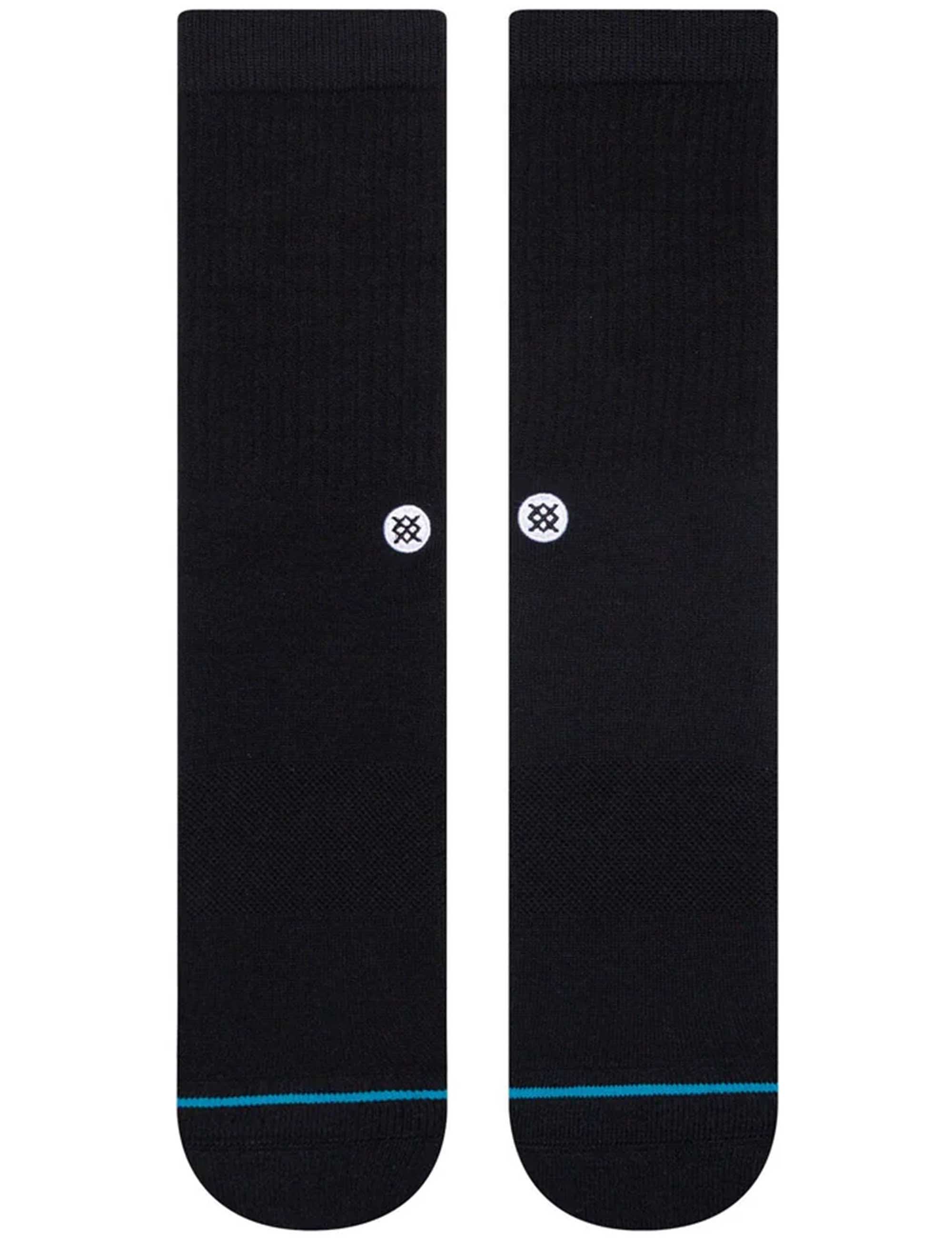Icon Crew Socks - Black/White