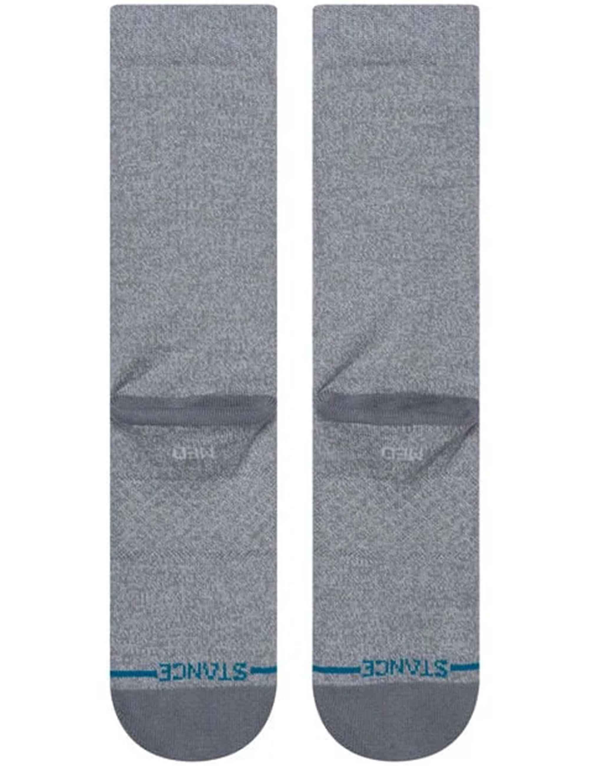Icon Crew Socks - Grey Heather