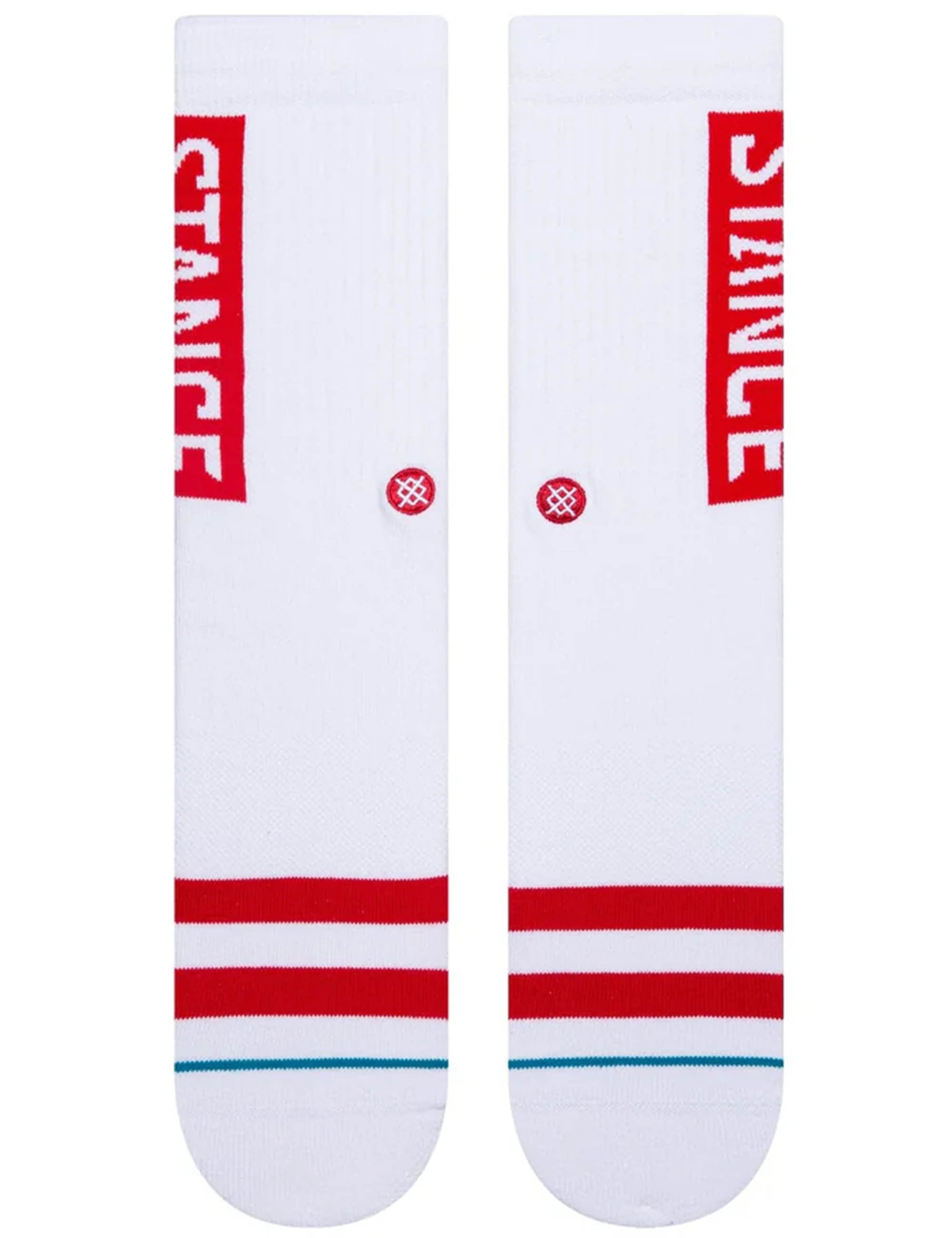OG Crew Socks - White/Red