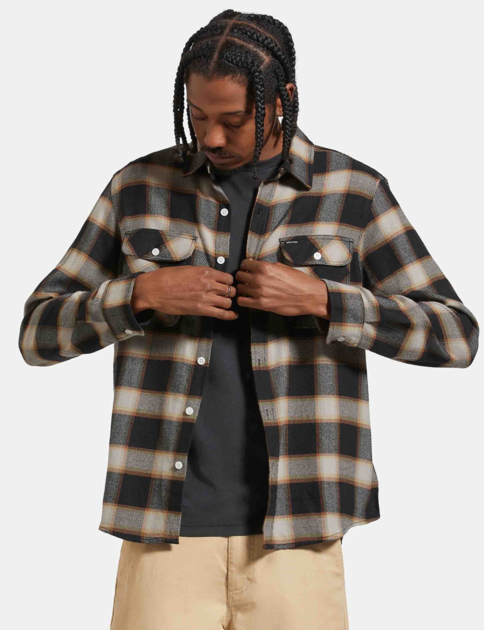 20th Anniversary Bowery Flannel Shirt - Black/Cream