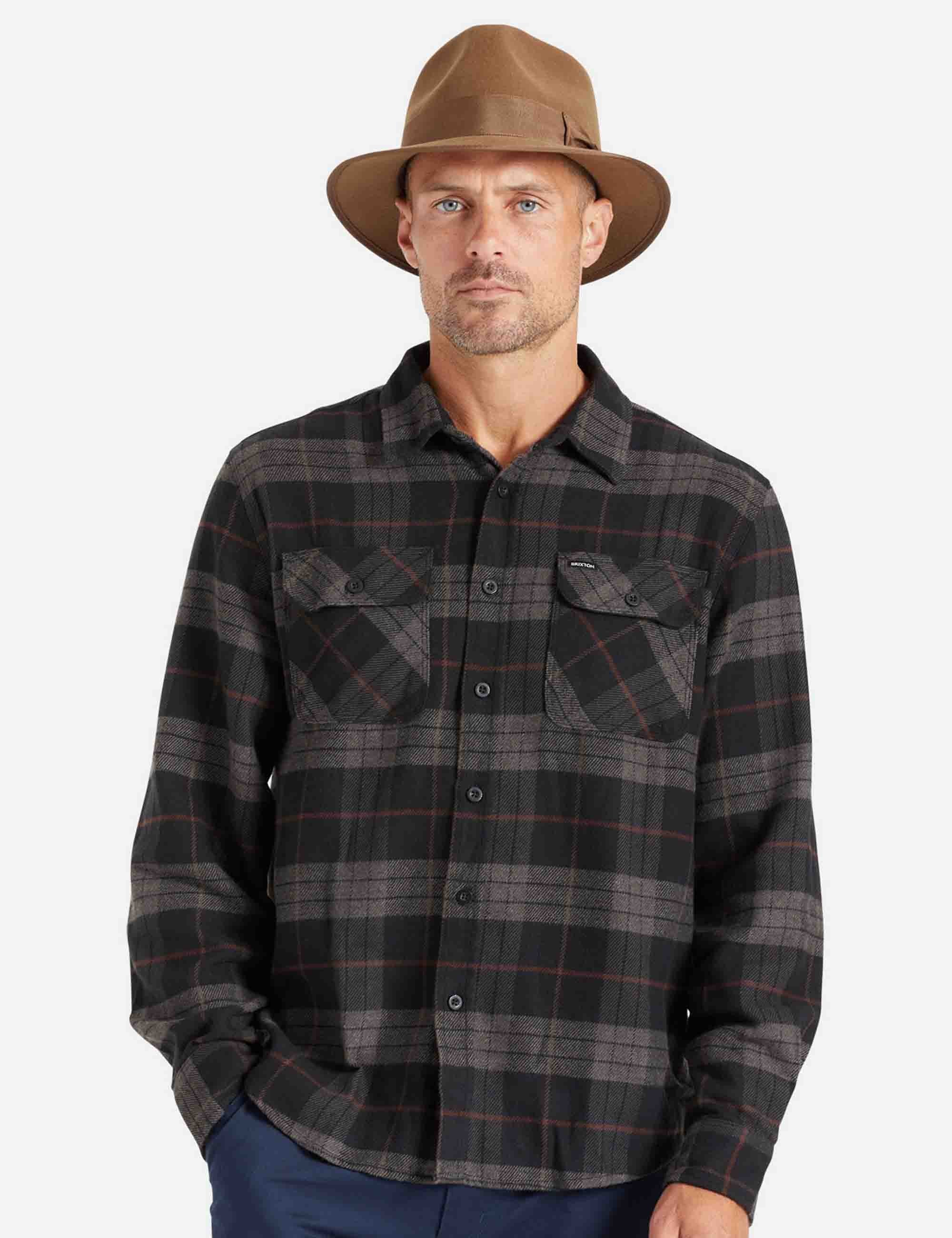 Bowery Flannel Shirt - Black/Charcoal