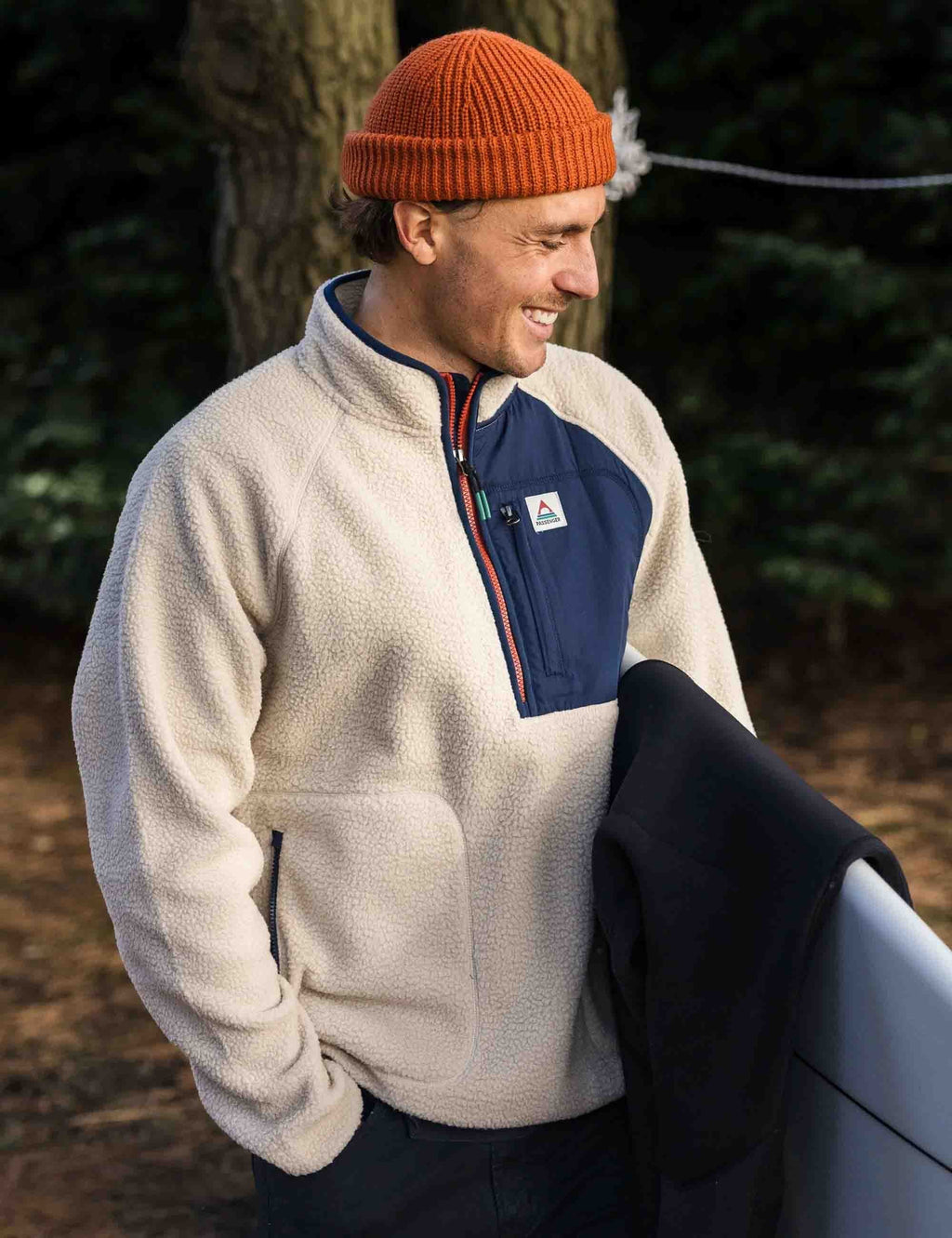 Offgrid 2.0 1/2 Zip Sherpa Fleece - Oatmeal/Navy