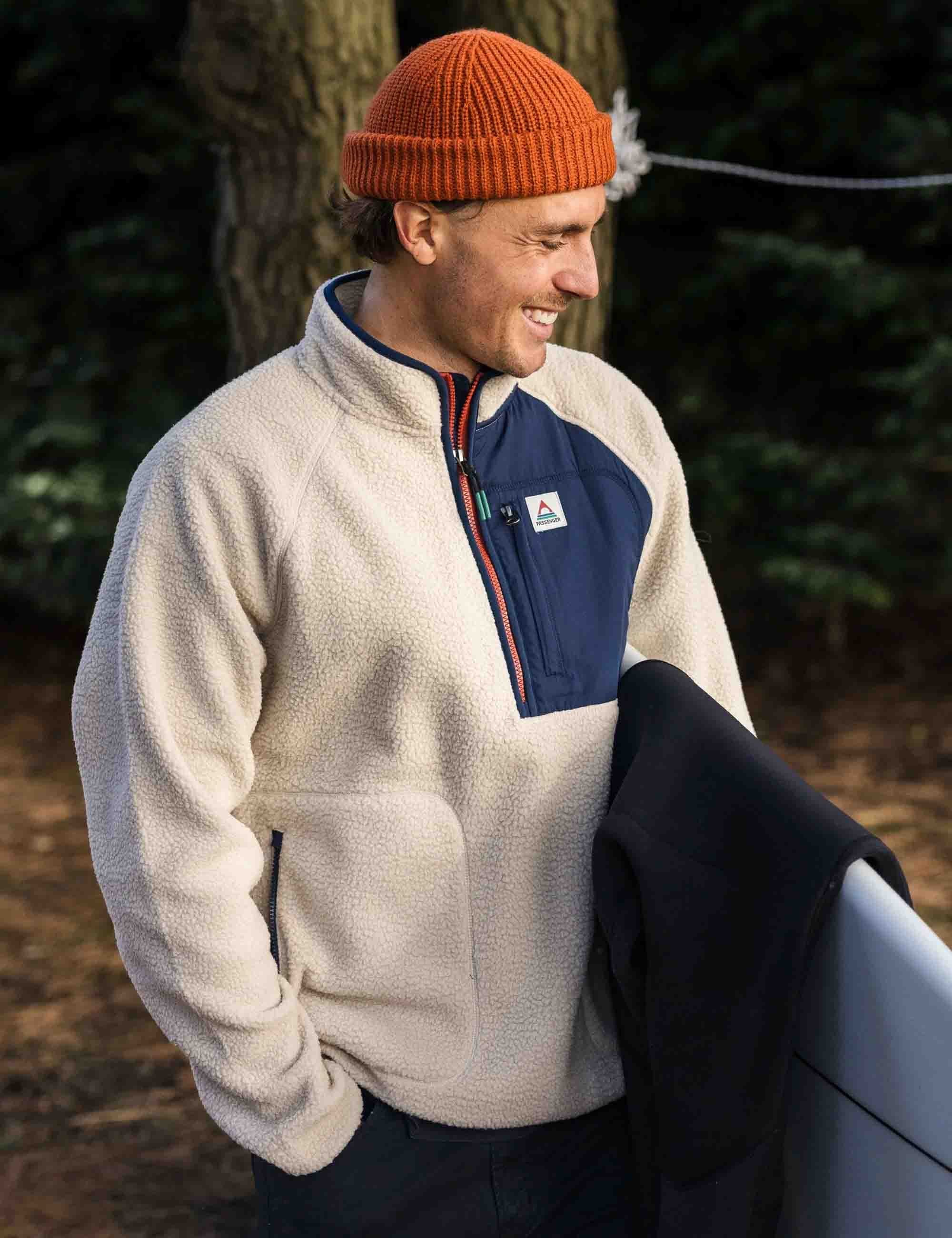 Offgrid 2.0 1/2 Zip Sherpa Fleece - Oatmeal/Navy