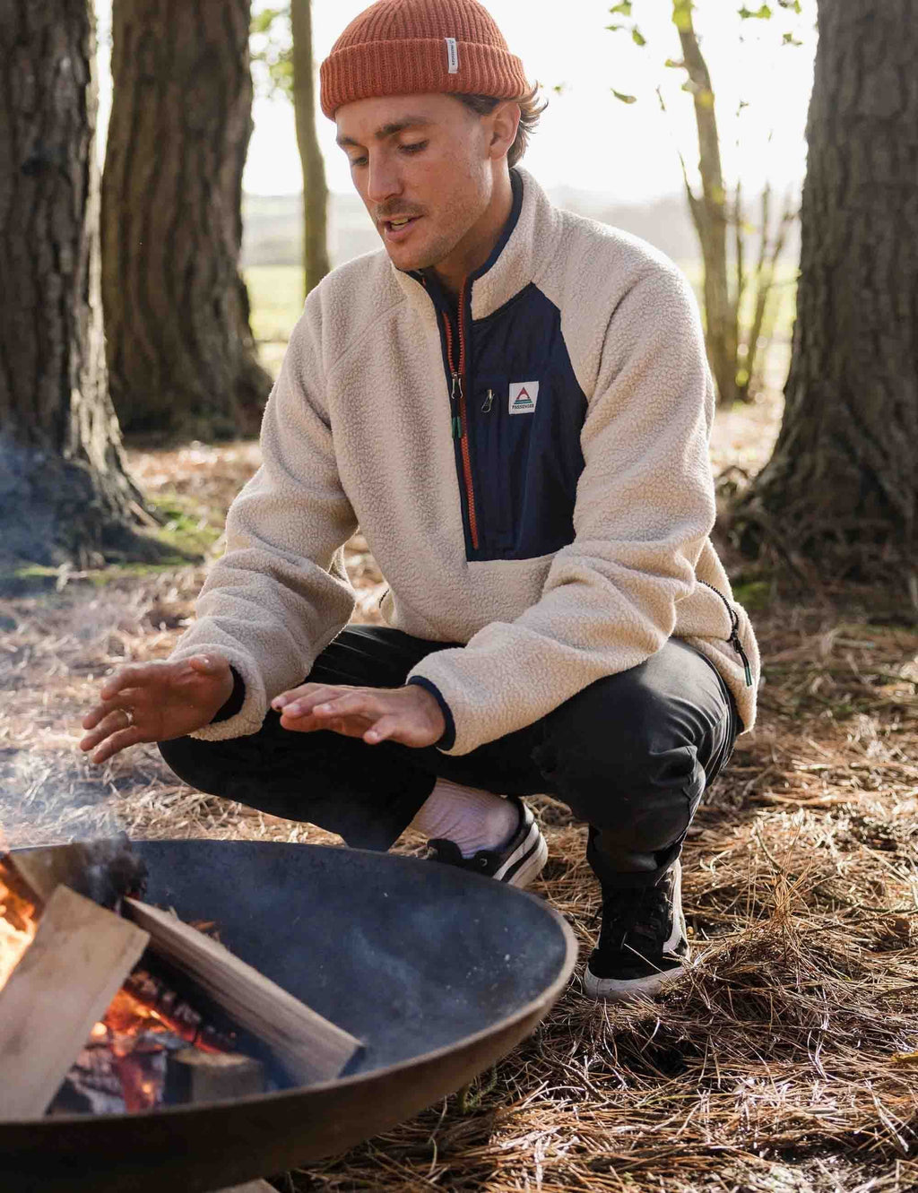 Offgrid 2.0 1/2 Zip Sherpa Fleece - Oatmeal/Navy