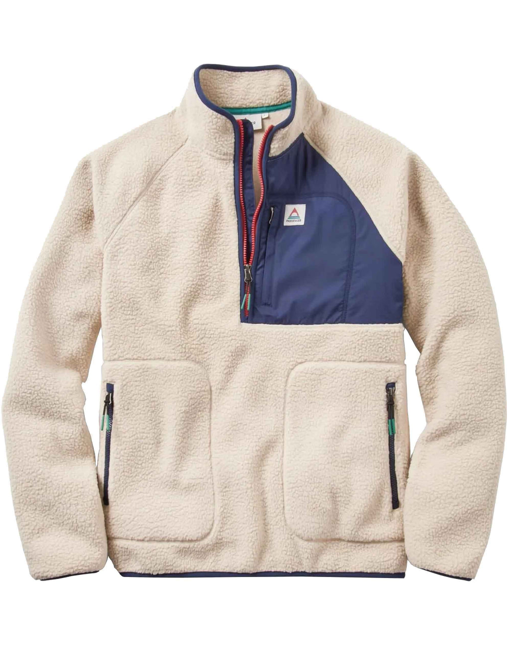 Offgrid 2.0 1/2 Zip Sherpa Fleece - Oatmeal/Navy