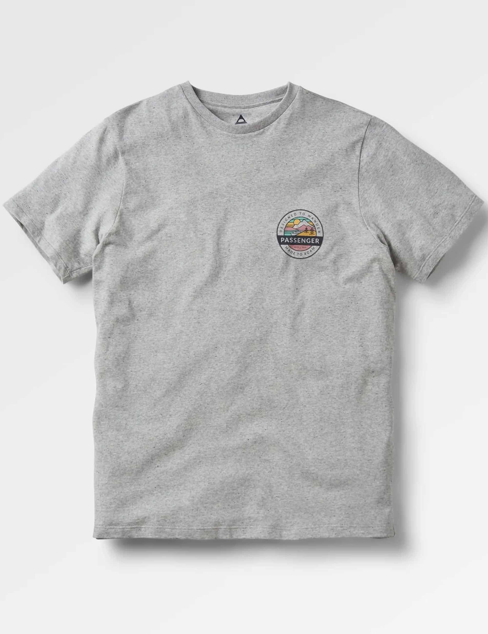 Passenger Odyssey Recycled Cotton T-Shirt - Grey Marl