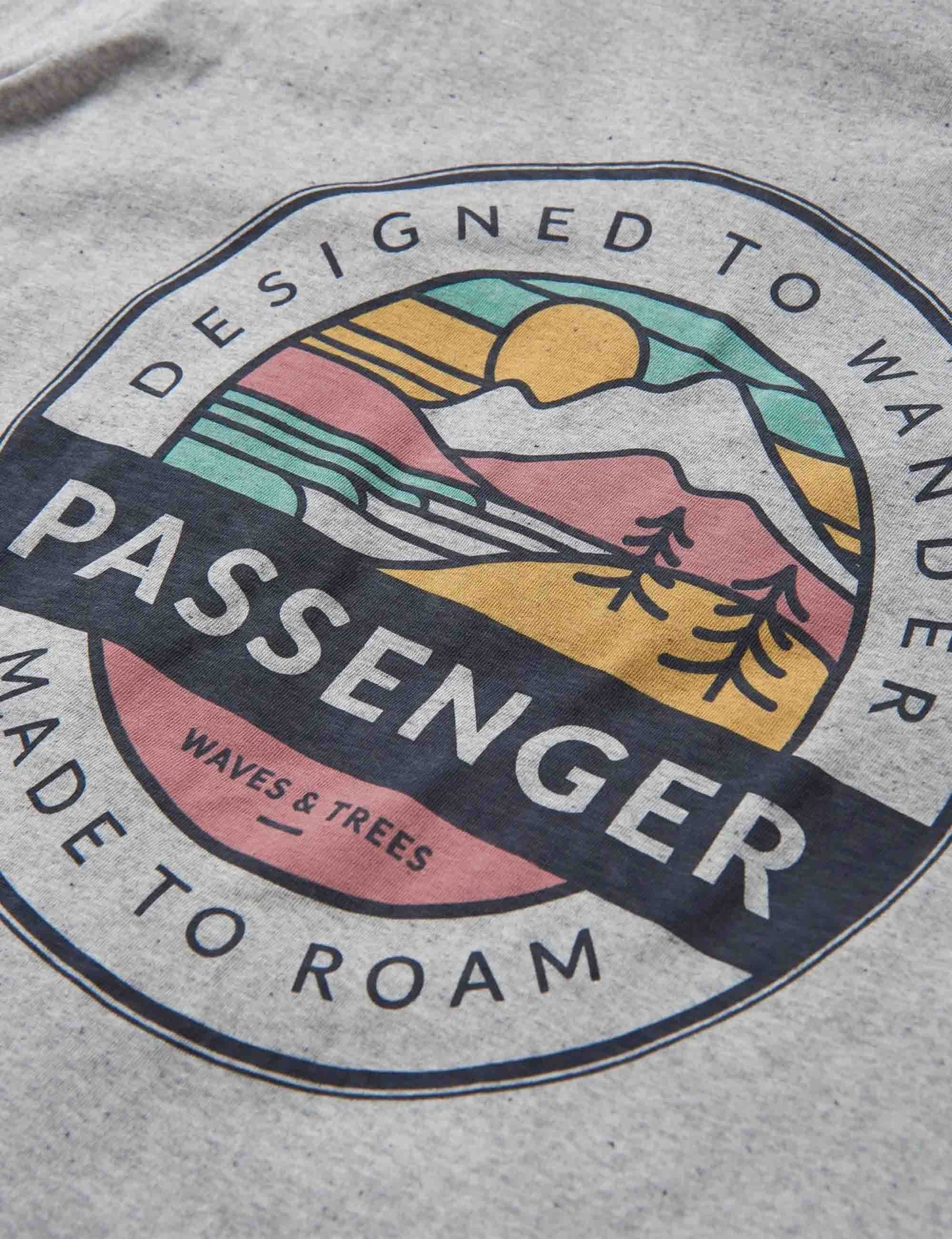 Passenger Odyssey Recycled Cotton T-Shirt - Grey Marl