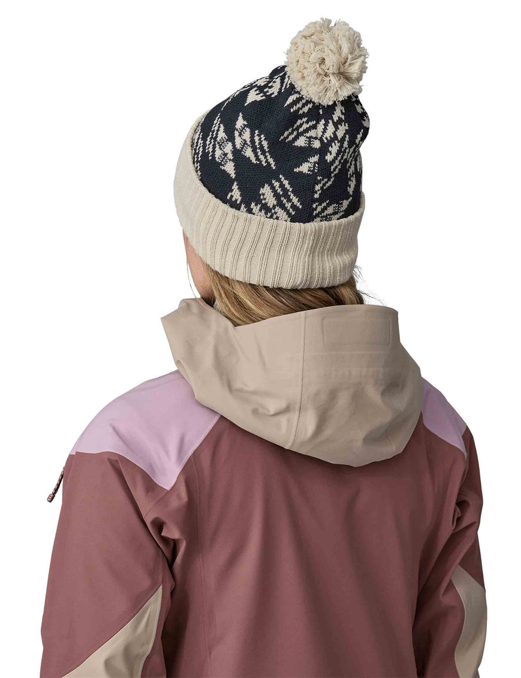 Powder Town Pom Beanie Hat - Synched Flight: Smolder Blue