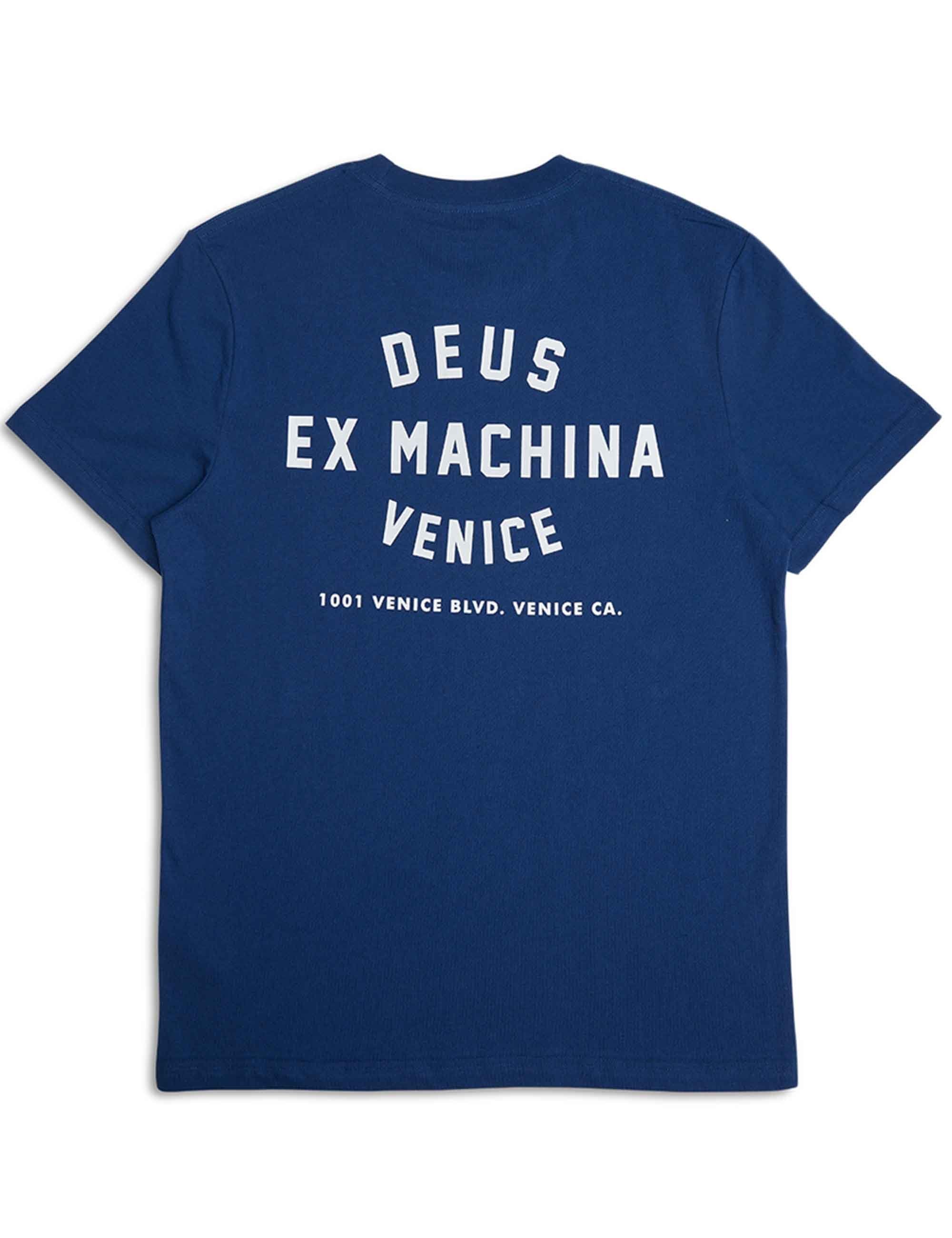 Deus Ex Machina Venice Skull T-Shirt - Mechanic Blue