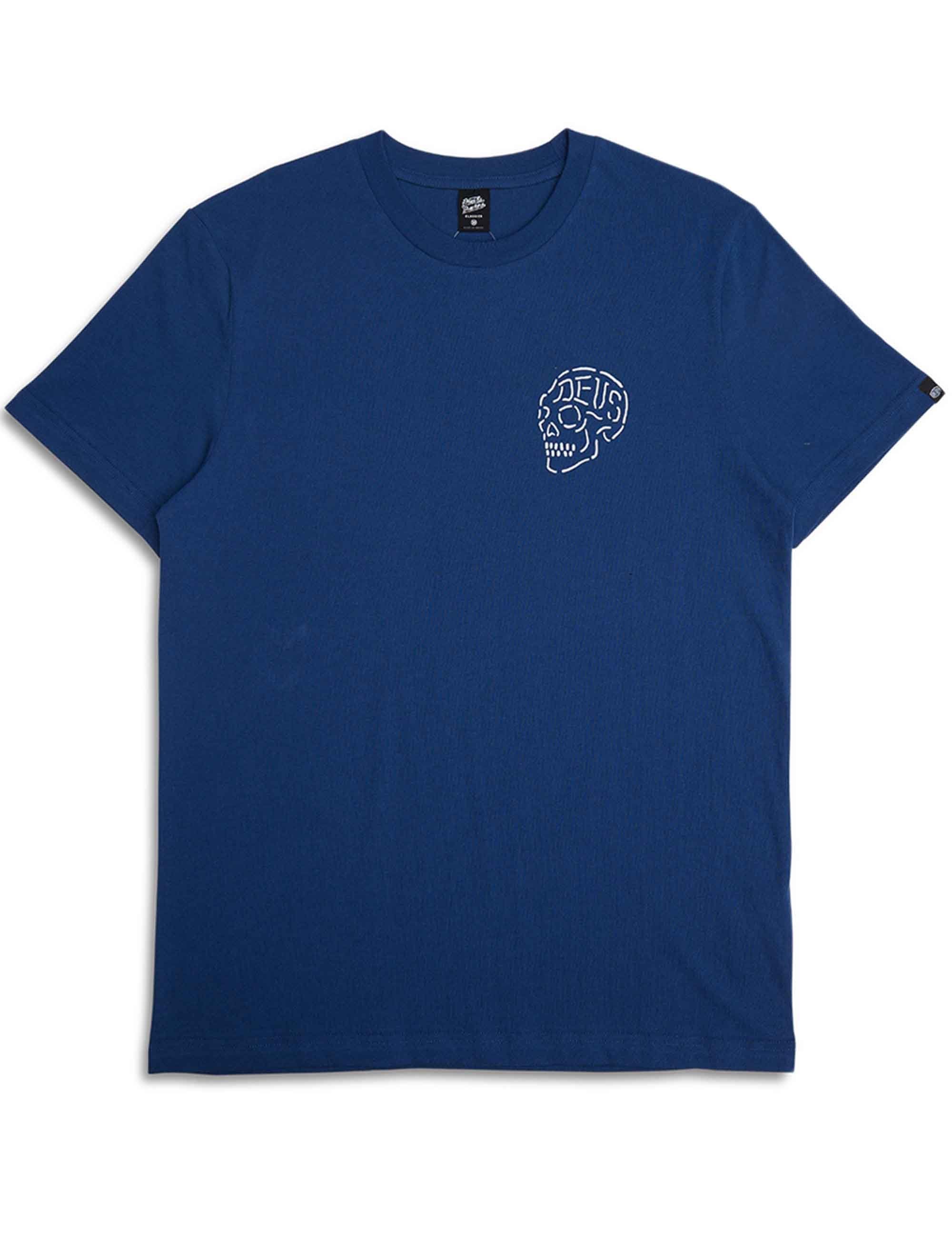 Deus Ex Machina Venice Skull T-Shirt - Mechanic Blue