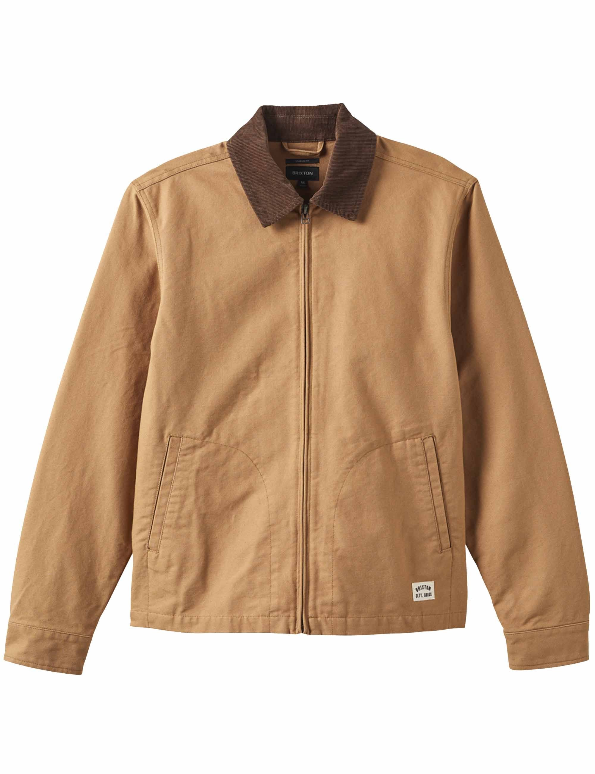 Brixton Mechanic Garage Zip Jacket - Tobacco Brown - Clothing from