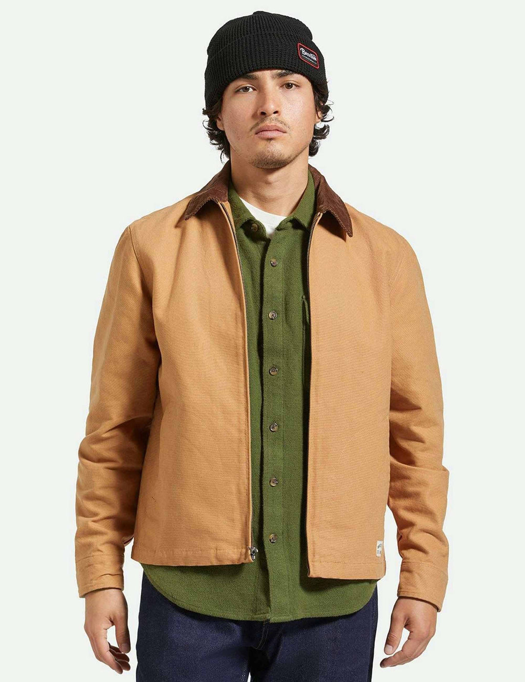 Mechanic Garage Zip Jacket - Tobacco Brown