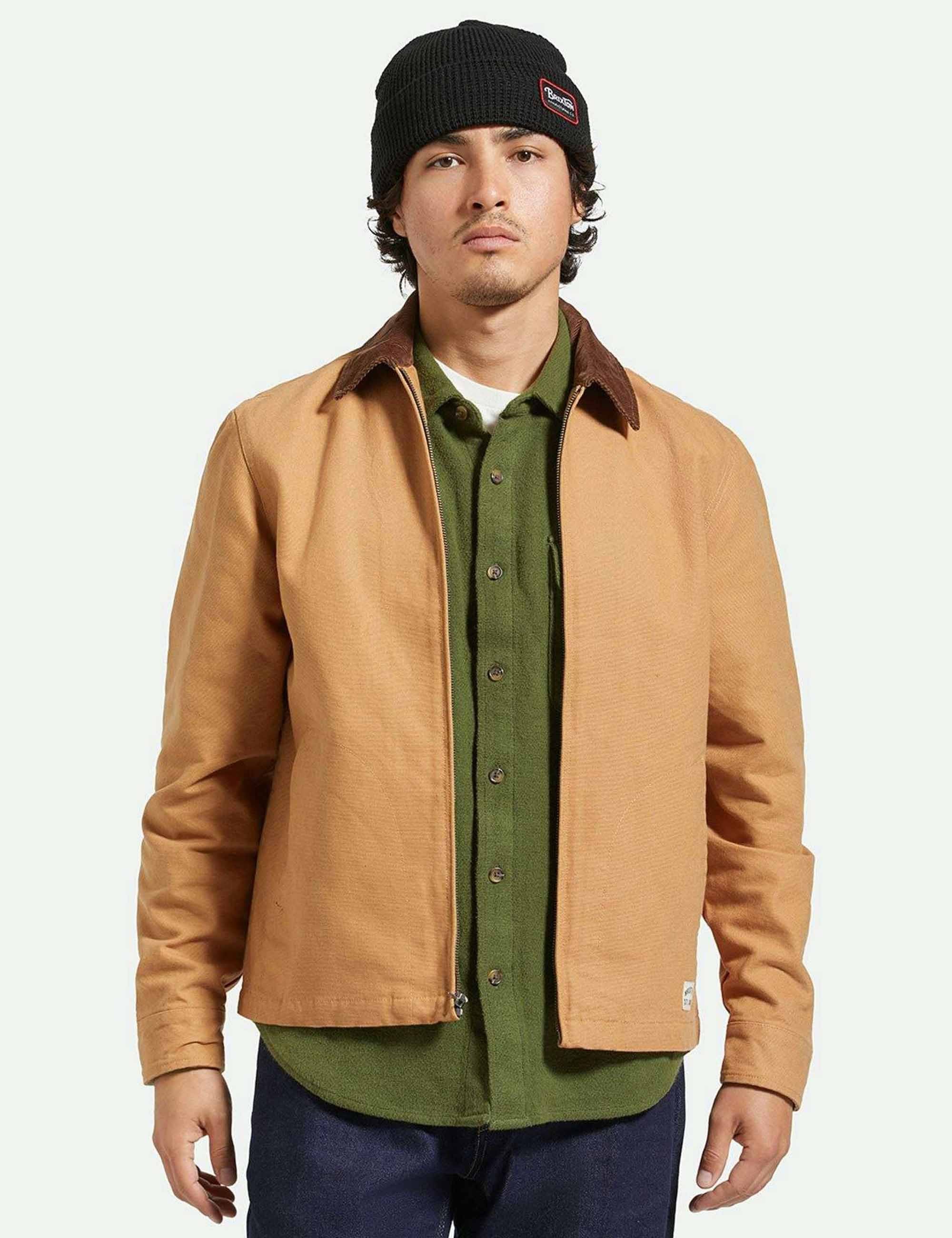 Mechanic Garage Zip Jacket - Tobacco Brown