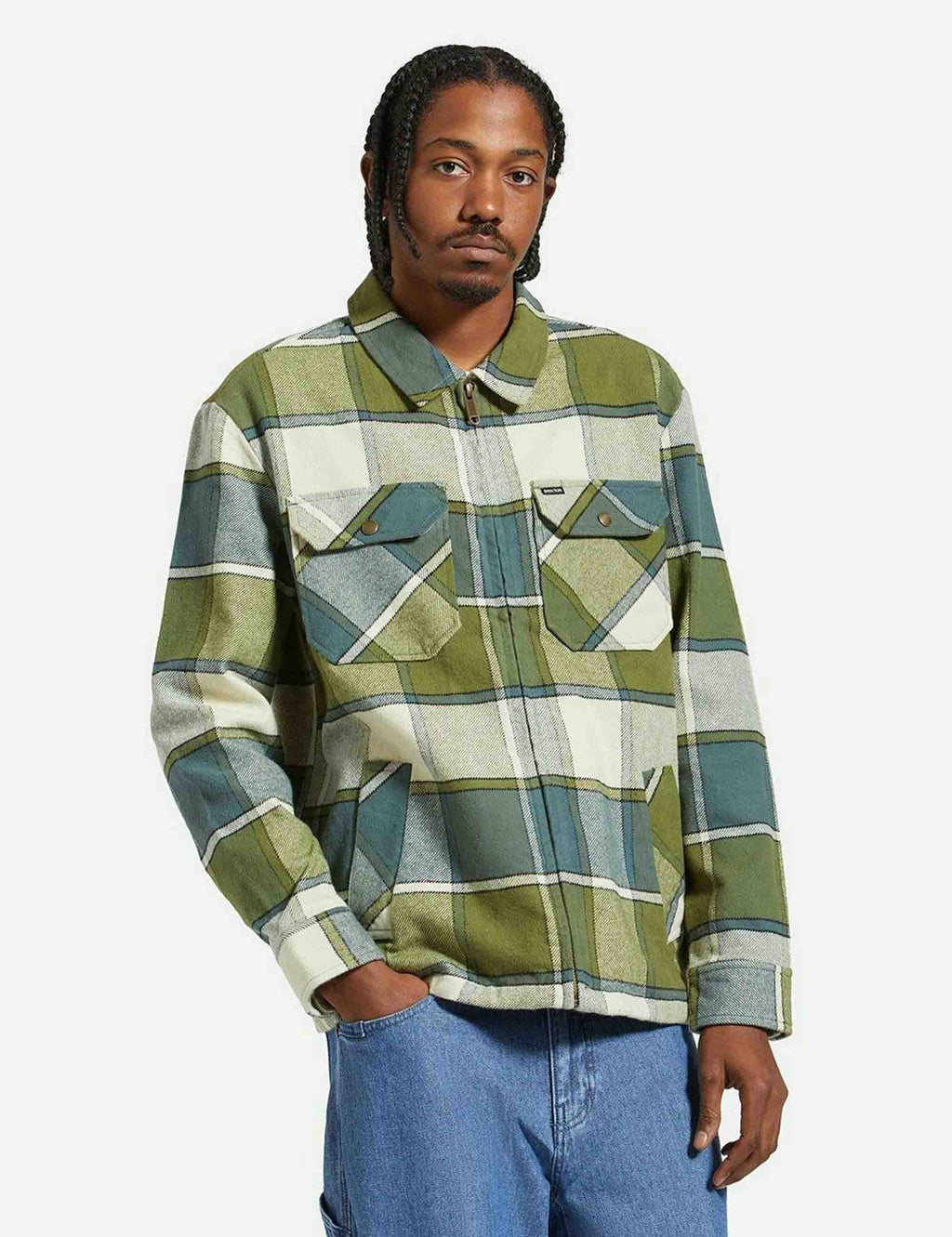 Motor Zip Jacket - Blue Mirage/Dill Plaid