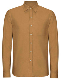 Organic Flannel Shirt - Sahara Camel