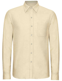 Organic Flannel Shirt - Ivory White