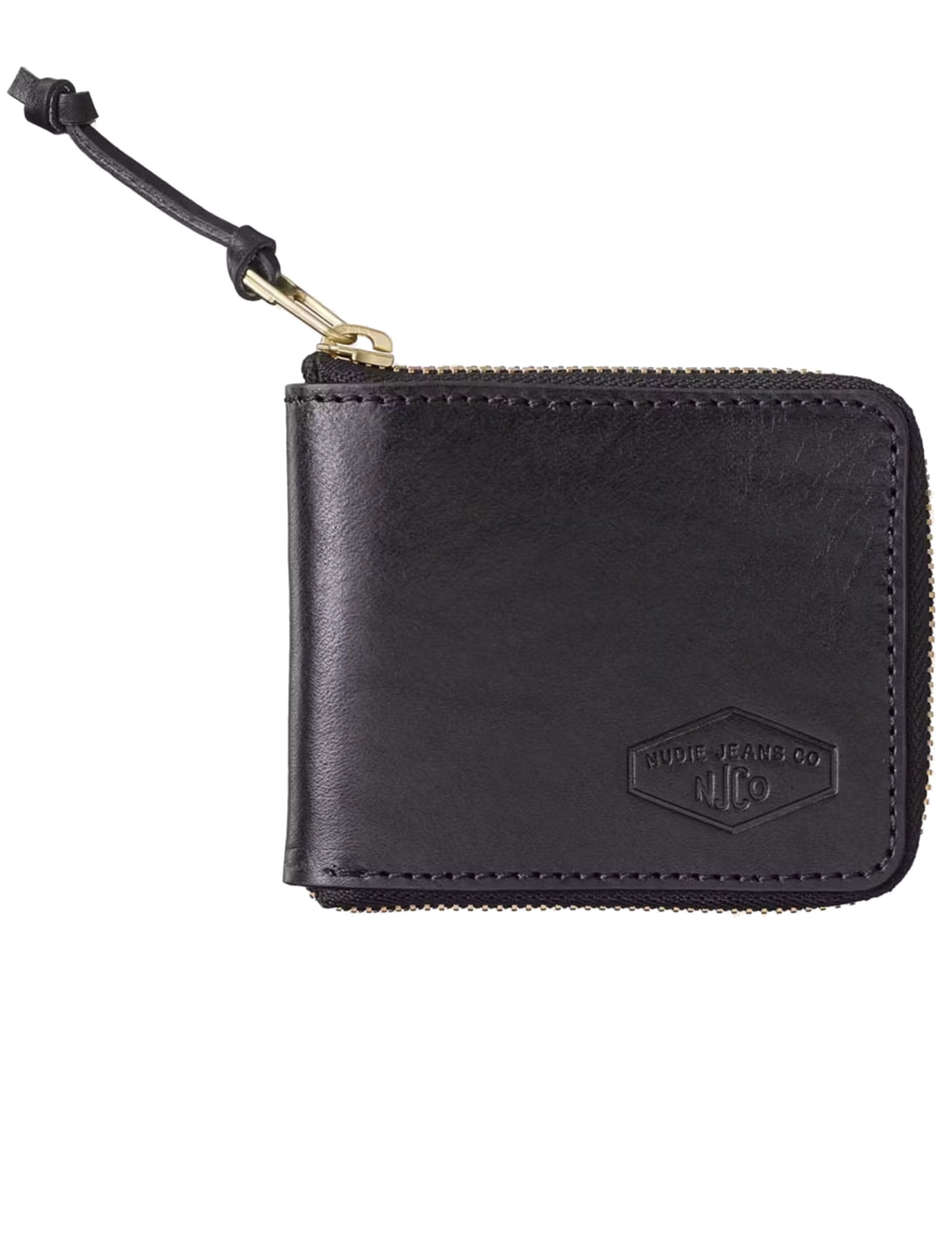 Nudie Jeans Bergendahl Leather Zip Wallet - Black