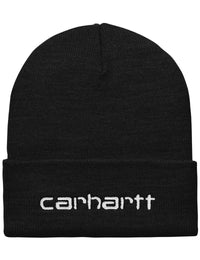 Script Beanie Hat - Black/White