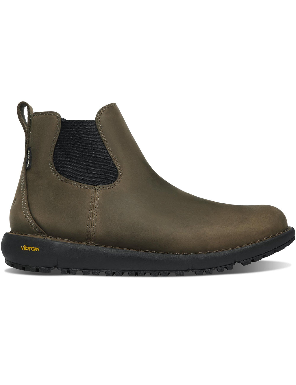 Men's Chelsea boots in dark brown leather with elastic gore and cushioned sole