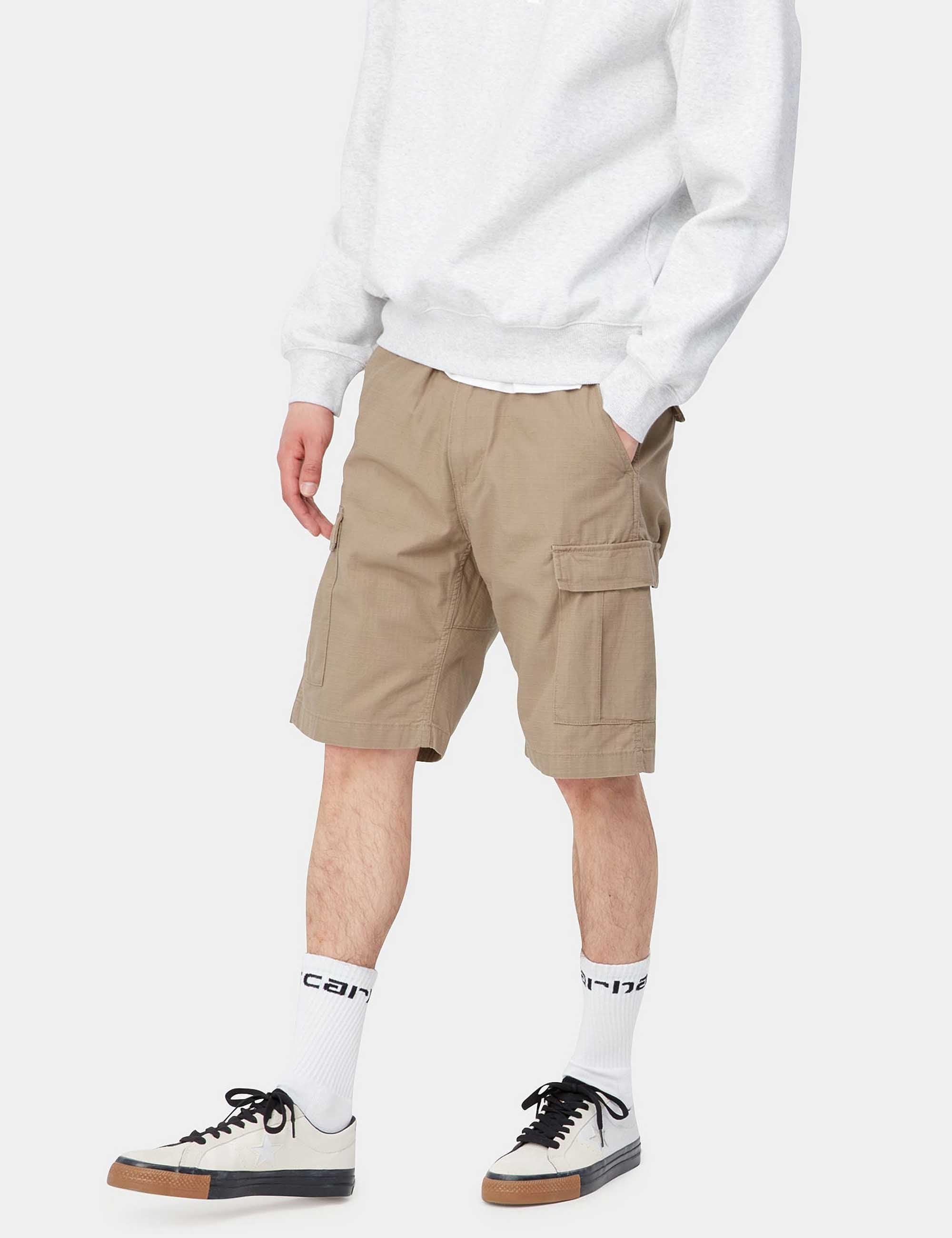 Carhartt WIP Aviation Cargo Shorts - Leather