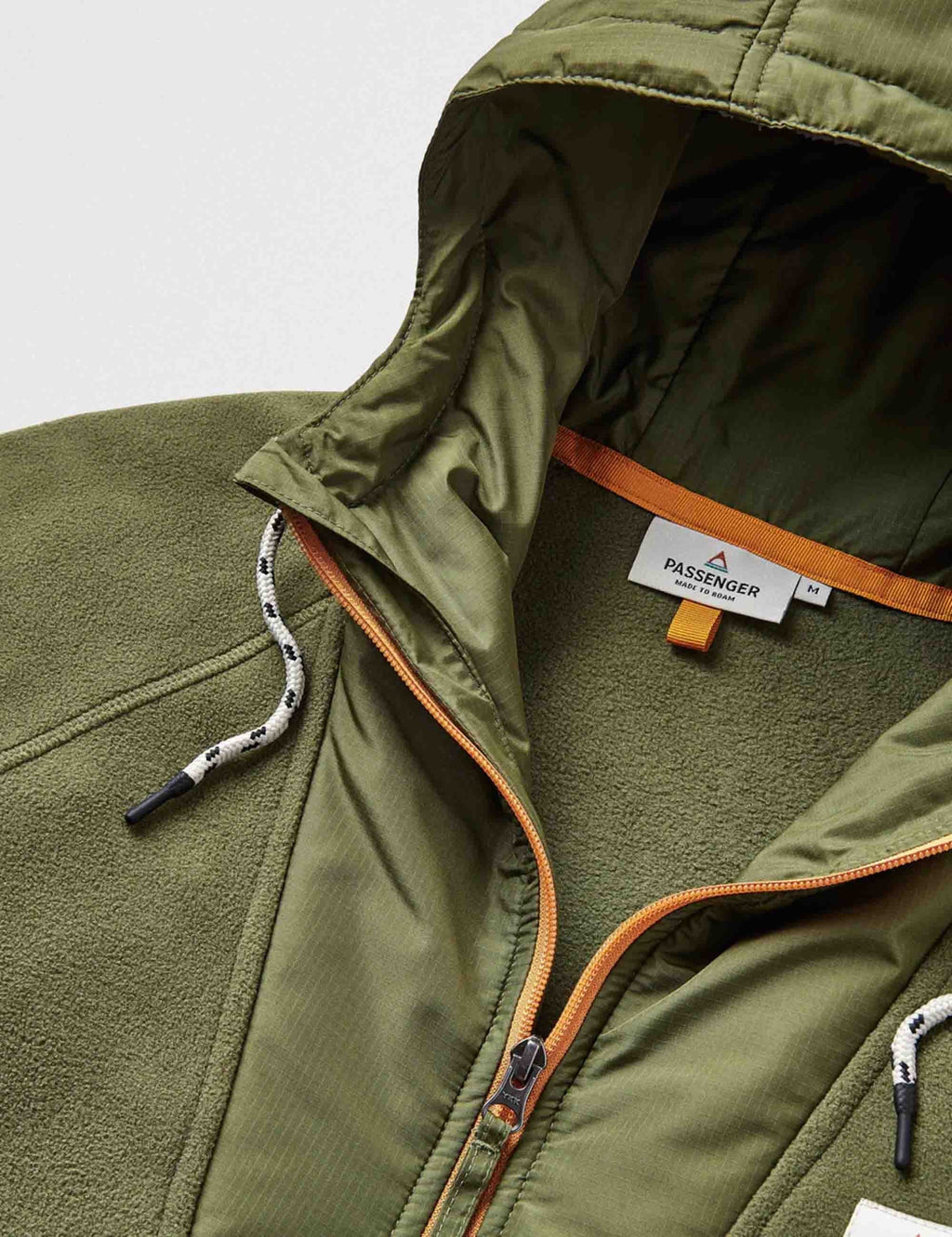 Woodland 1/2 Zip Hooded Polar Fleece - True Black/Khaki
