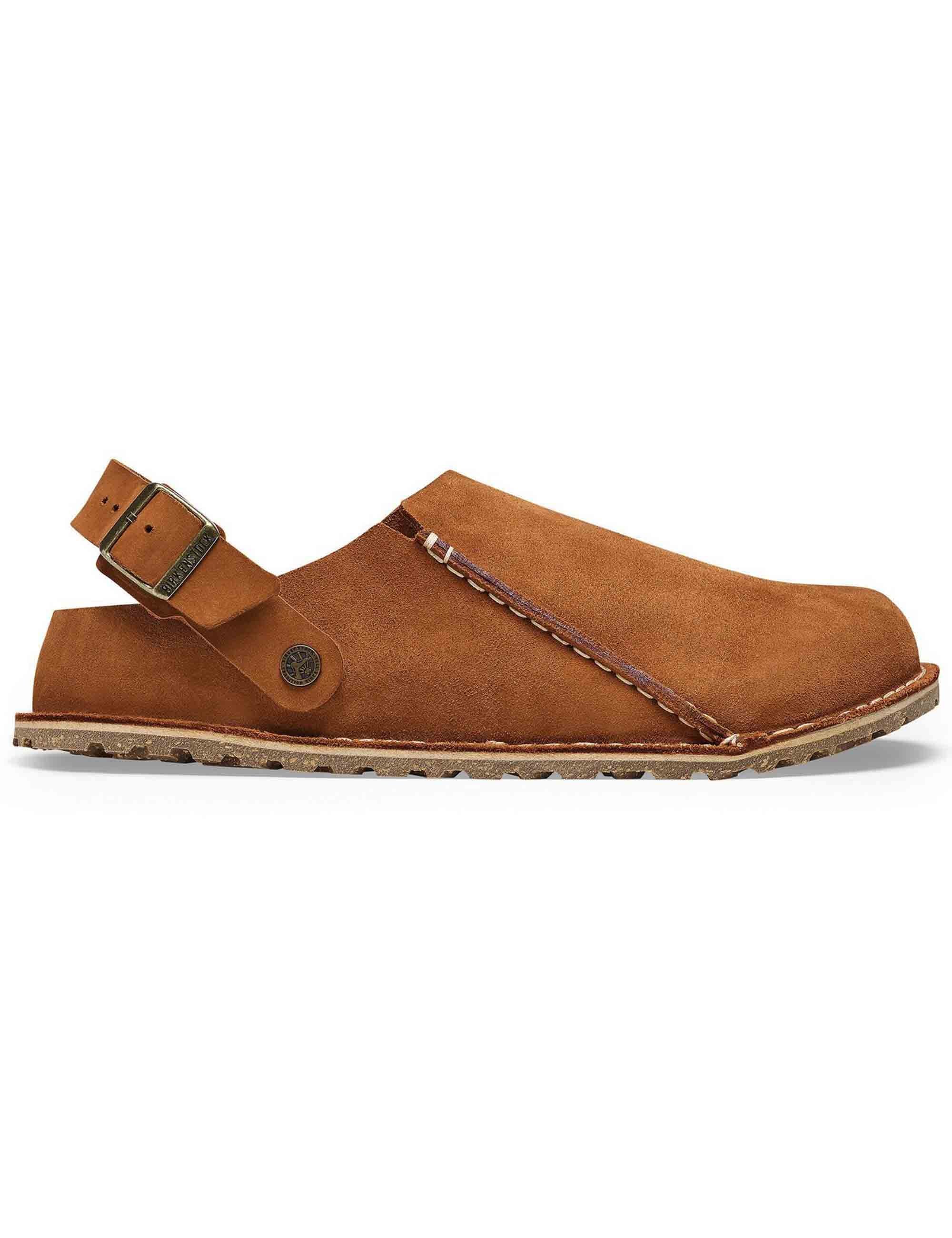 Birkenstock Lutry Suede Mules - Mink (Regular Fit)