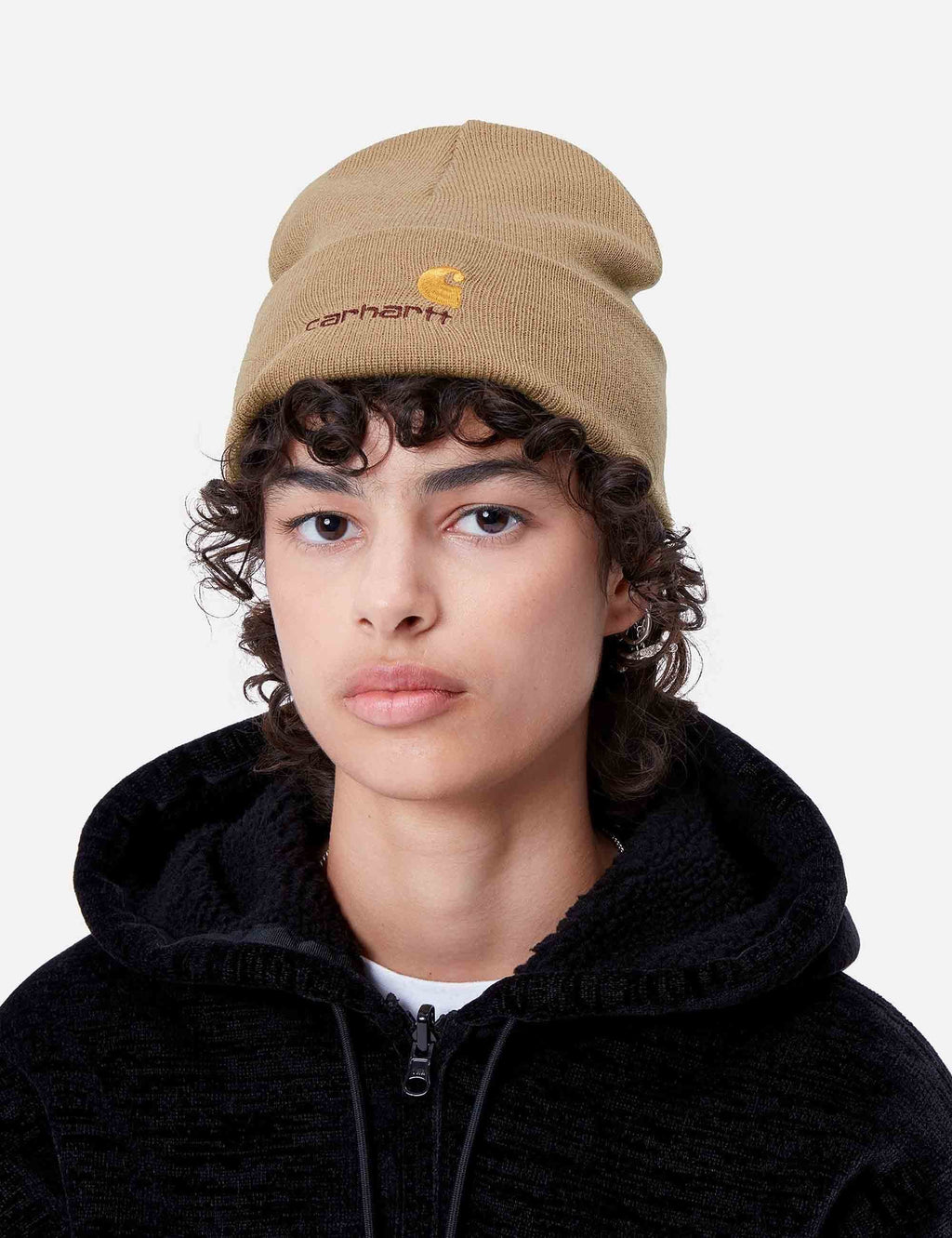 American Script Beanie Hat - Peanut
