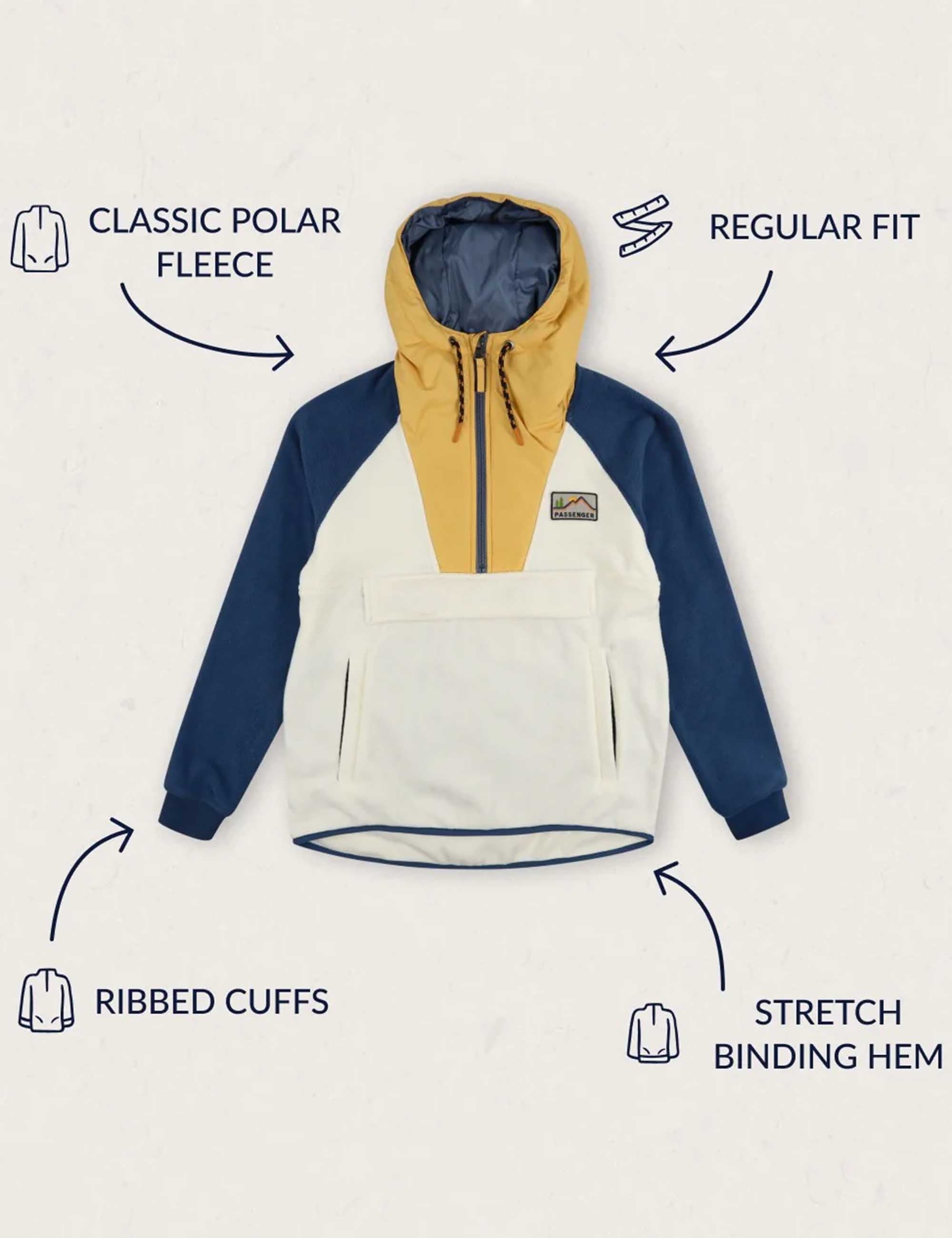 Passenger Women's Alexander Hooded Fleece - Egret