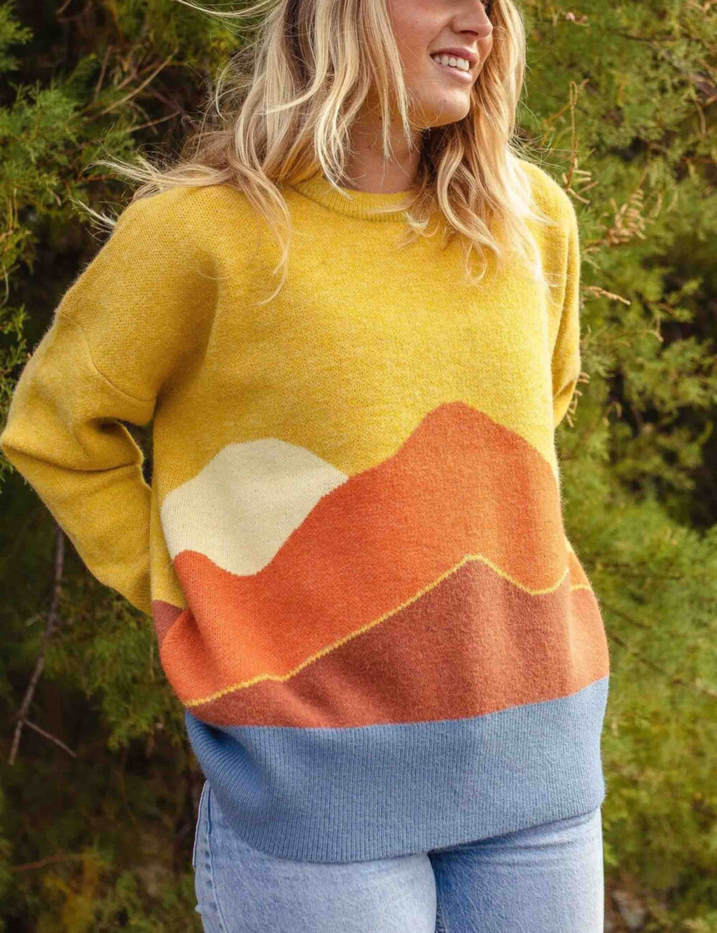 Women's Vista Knitted Jumper - Amber Gold