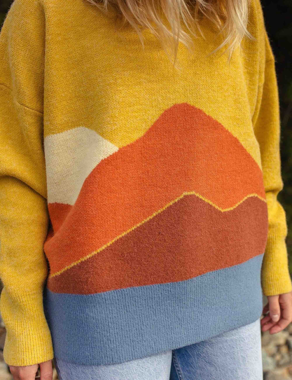 Women's Vista Knitted Jumper - Amber Gold