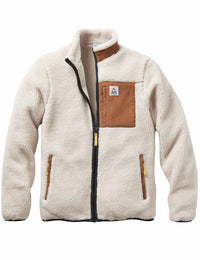 Trekker Deep-Pile Sherpa Fleece Jacket - Warm Ivory