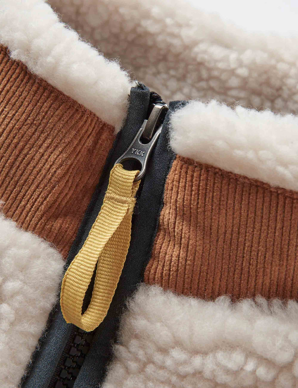 Trekker Deep-Pile Sherpa Fleece Jacket - Warm Ivory